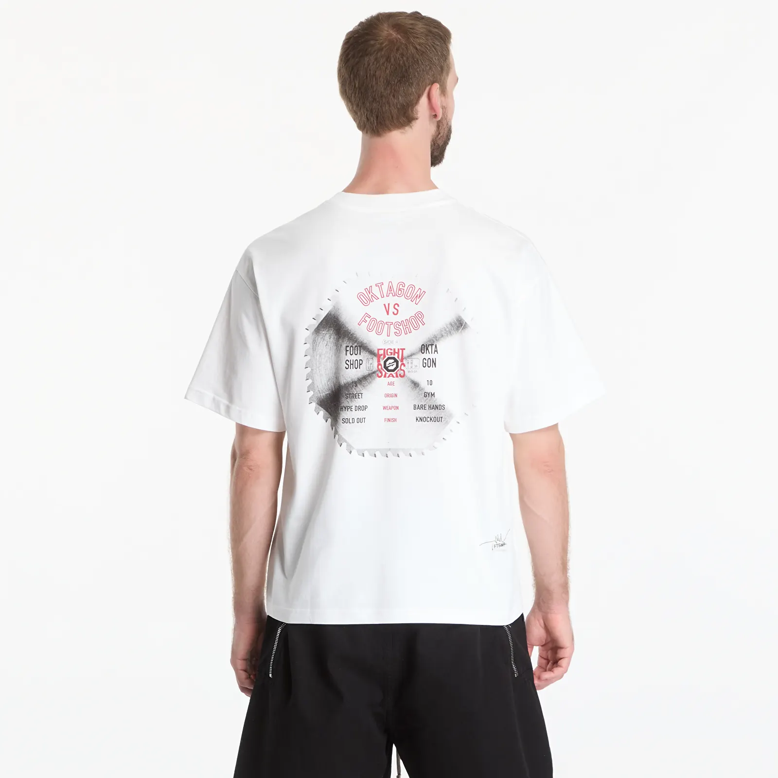 T-shirts Footshop x Oktagon T-Shirt Saw White