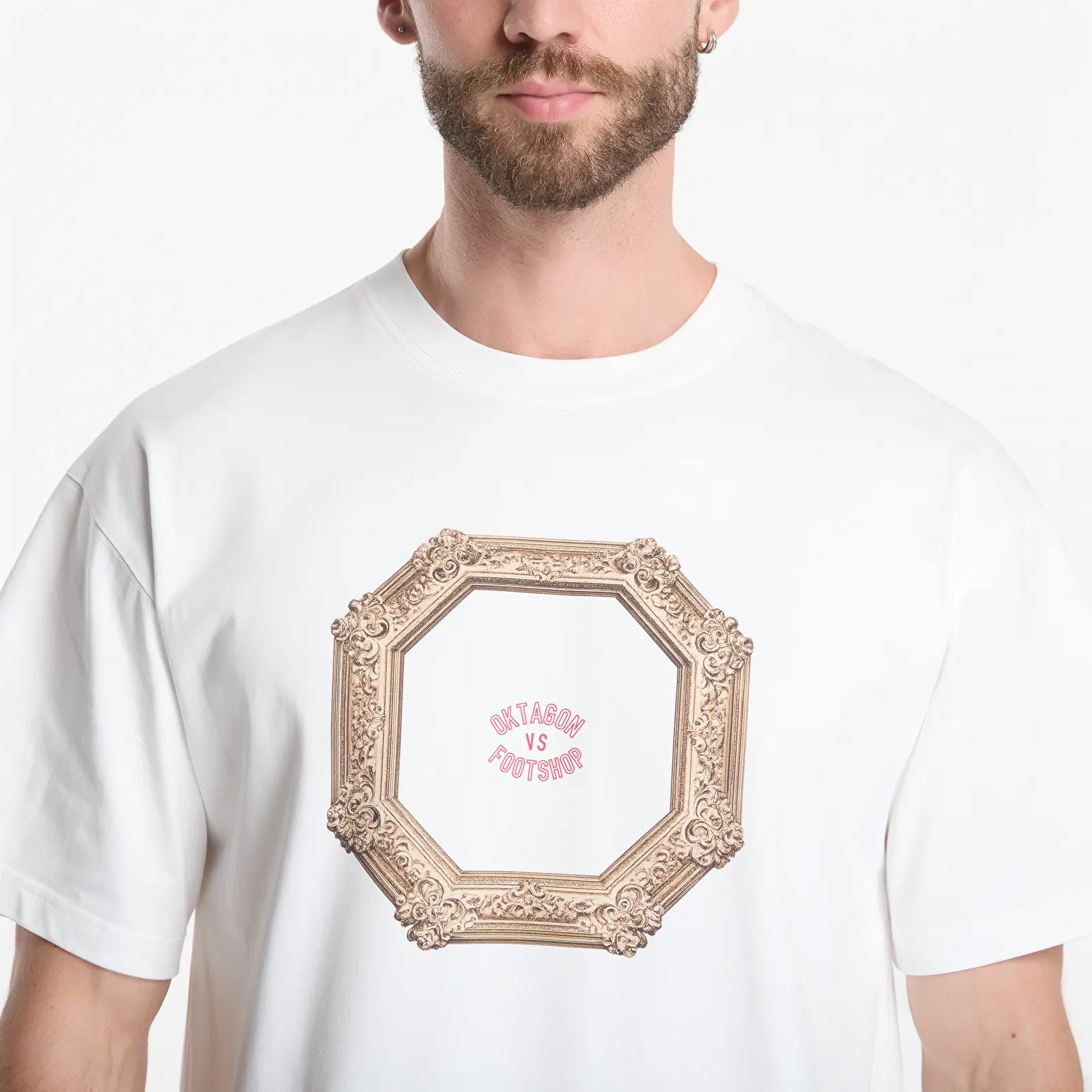 T-Shirts Footshop x Oktagon T-Shirt Frame White