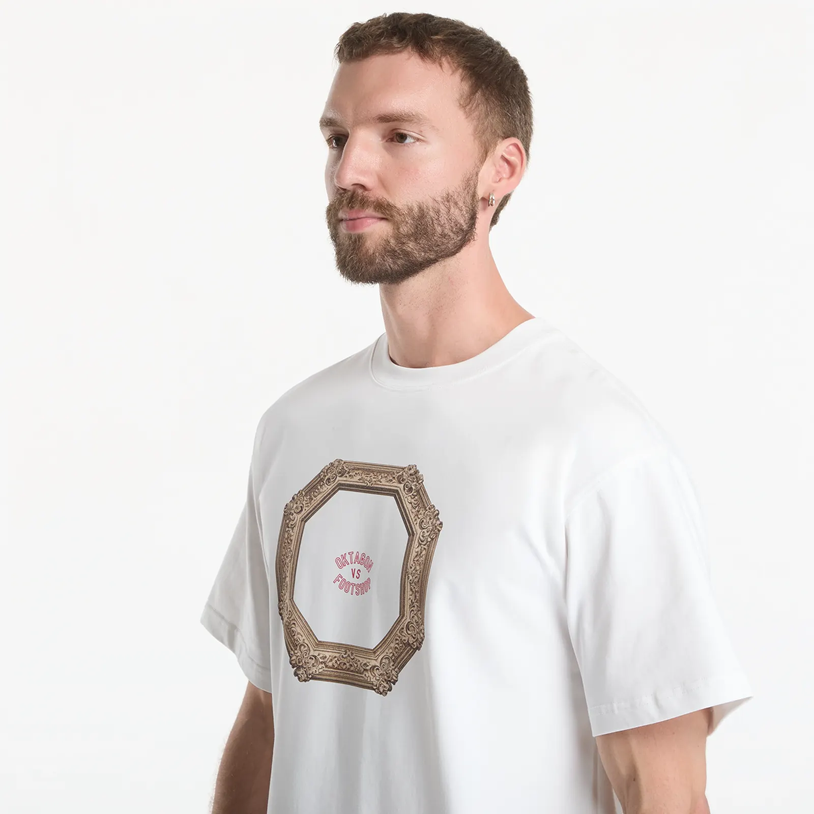 T-Shirts Footshop x Oktagon T-Shirt Frame White