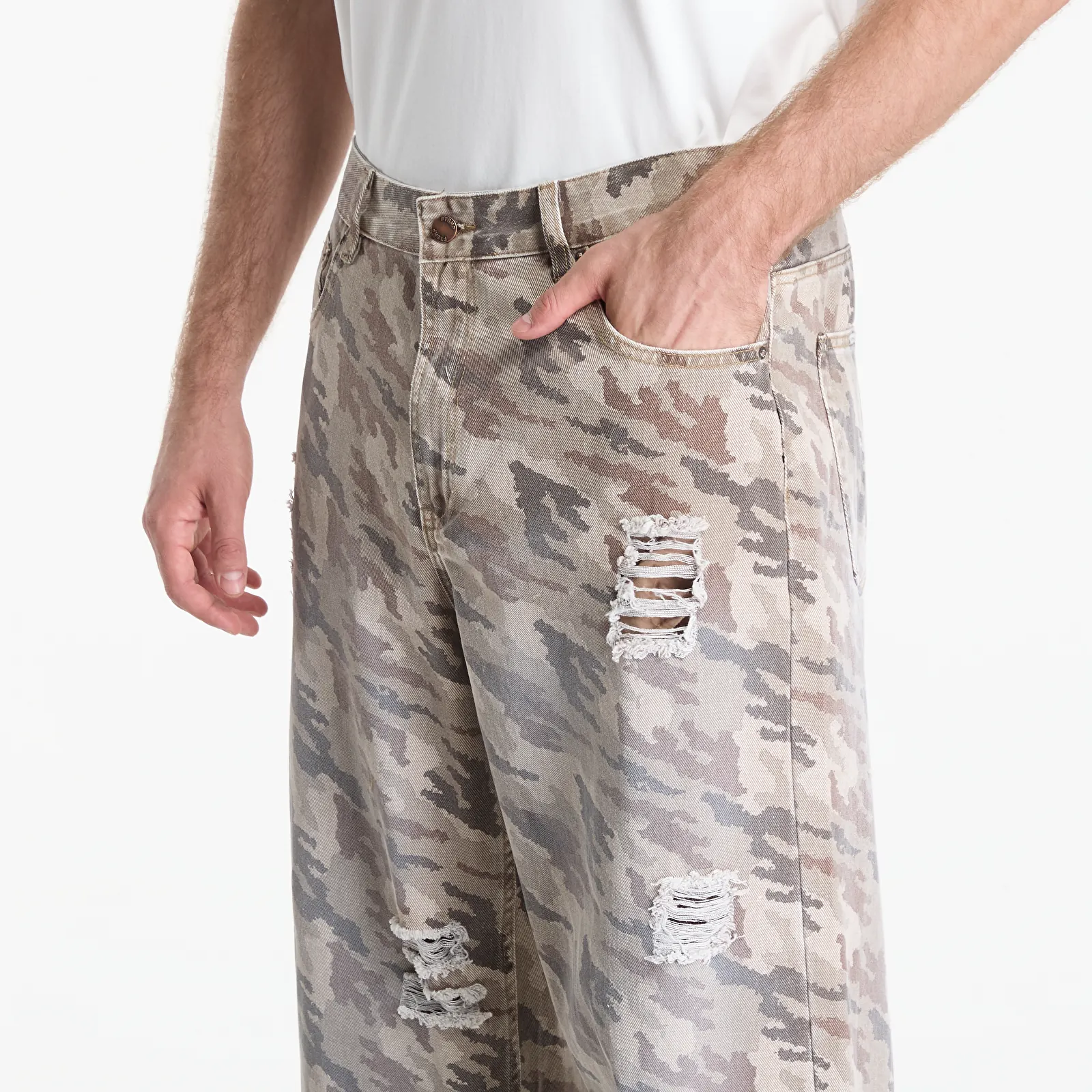 Τζιν Footshop x Oktagon Camo Pants Brown