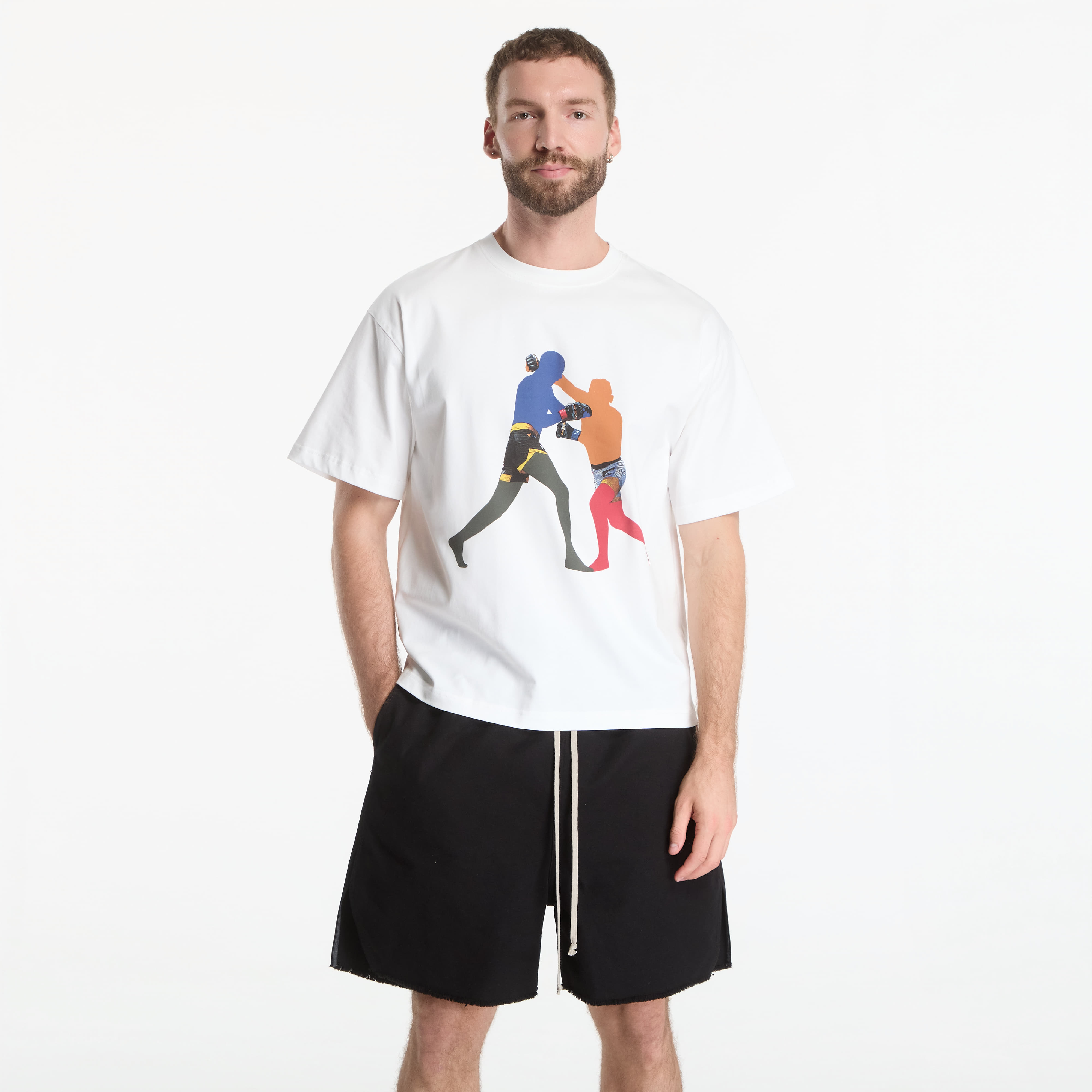 Тениска Footshop x Oktagon T-Shirt Fighters White M