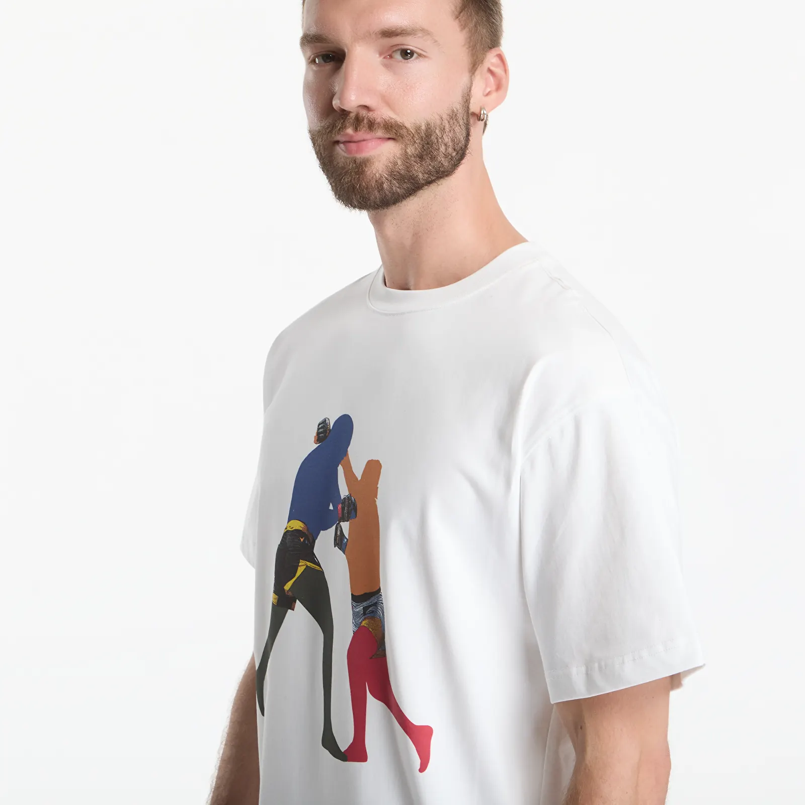 T-shirts Footshop x Oktagon T-Shirt Fighters White
