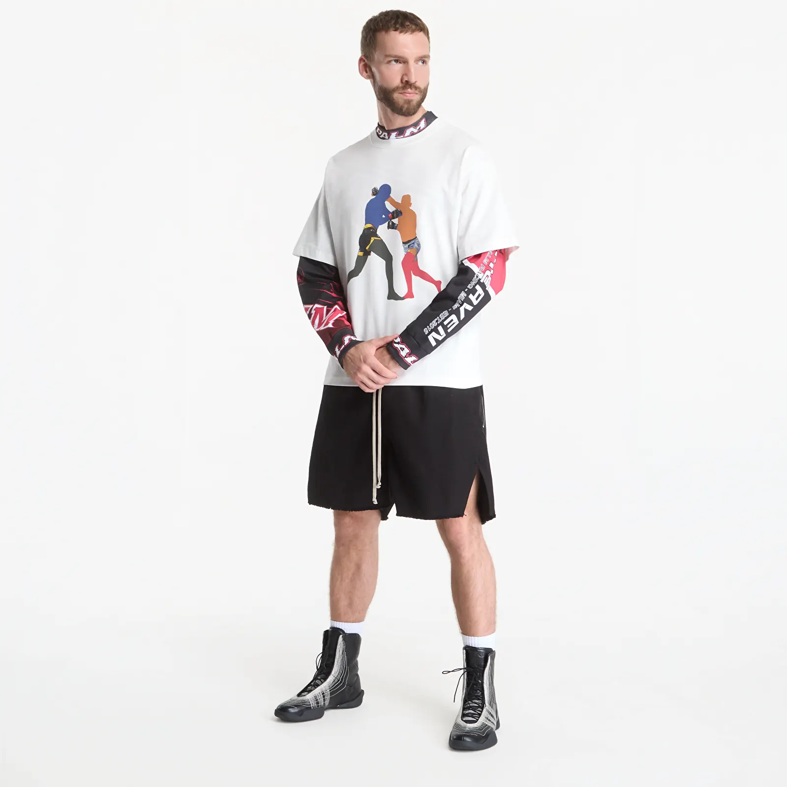 T-shirts Footshop x Oktagon T-Shirt Fighters White