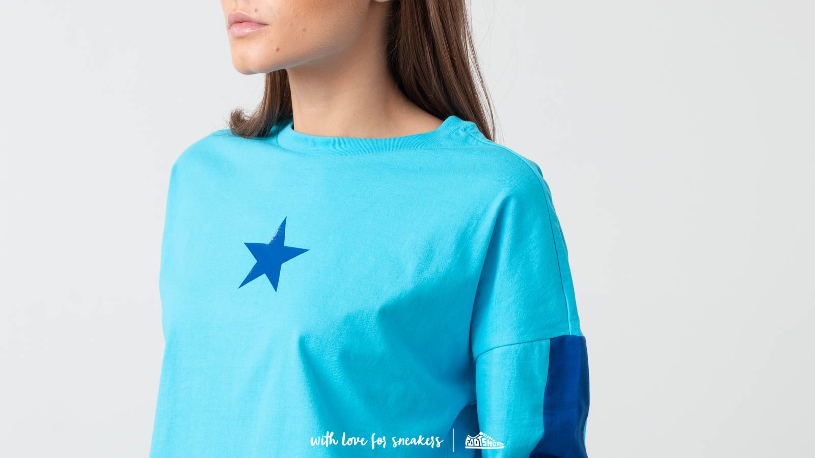 T-Shirts and shirts Converse x Miley Cyrus Cropped Longsleeve Tee Blue