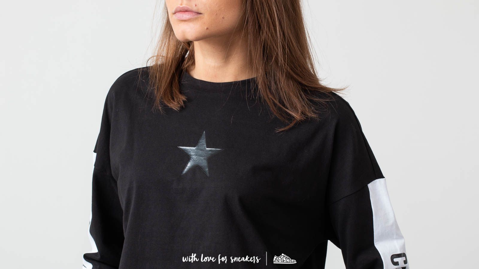 T-Shirts and shirts Converse x Miley Cyrus Cropped Longsleeve Tee Black