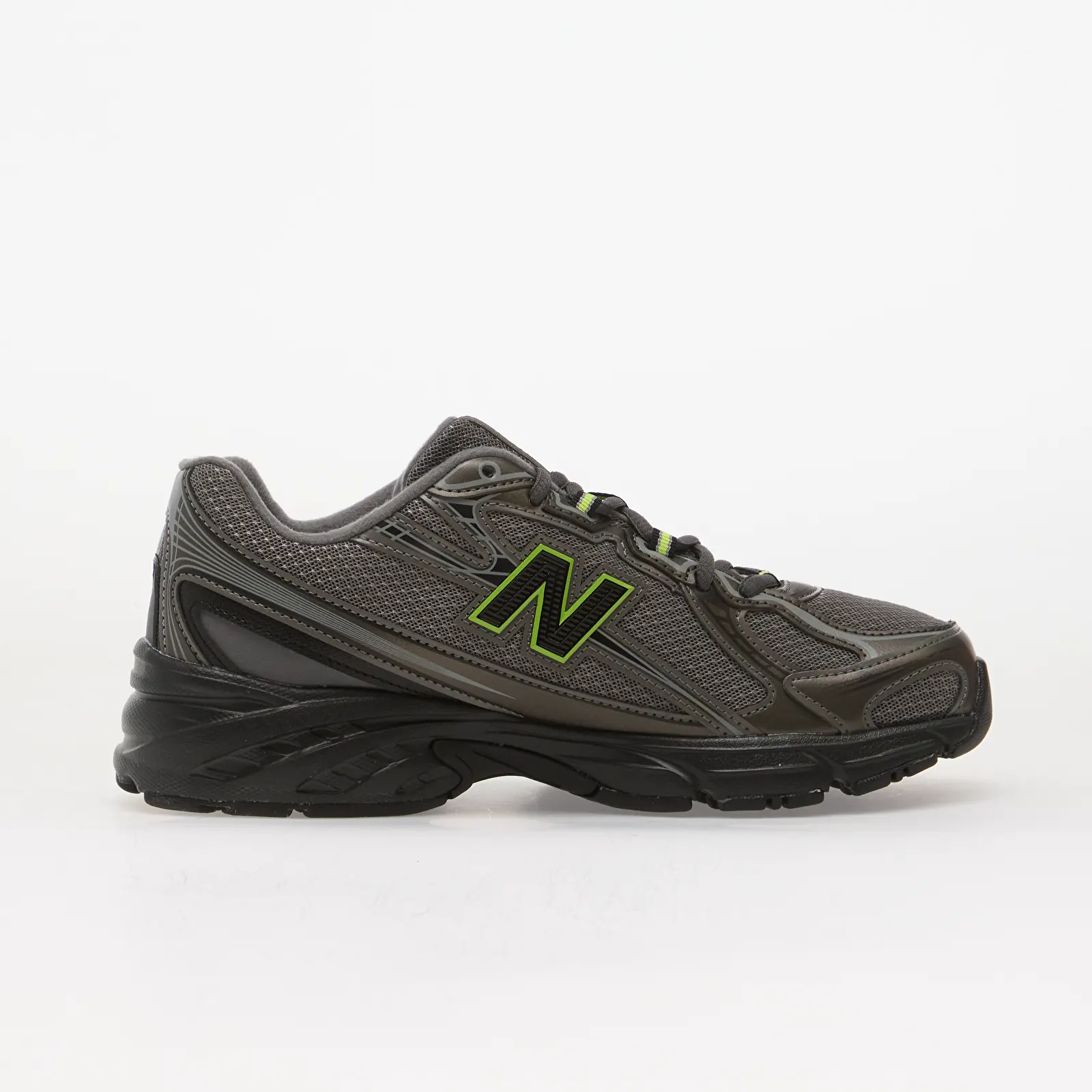 Pánské tenisky a boty New Balance Kids 740 Black Metallic/ Alkaline Green