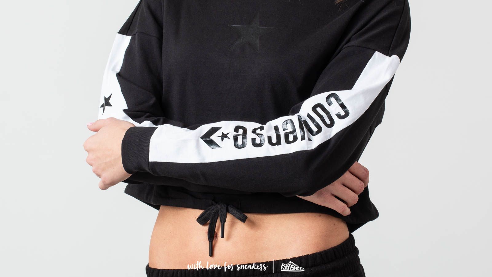 T-Shirts and shirts Converse x Miley Cyrus Cropped Longsleeve Tee Black
