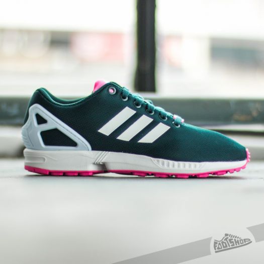 Adidas womens zx flux w black/white/pink/green hot sale