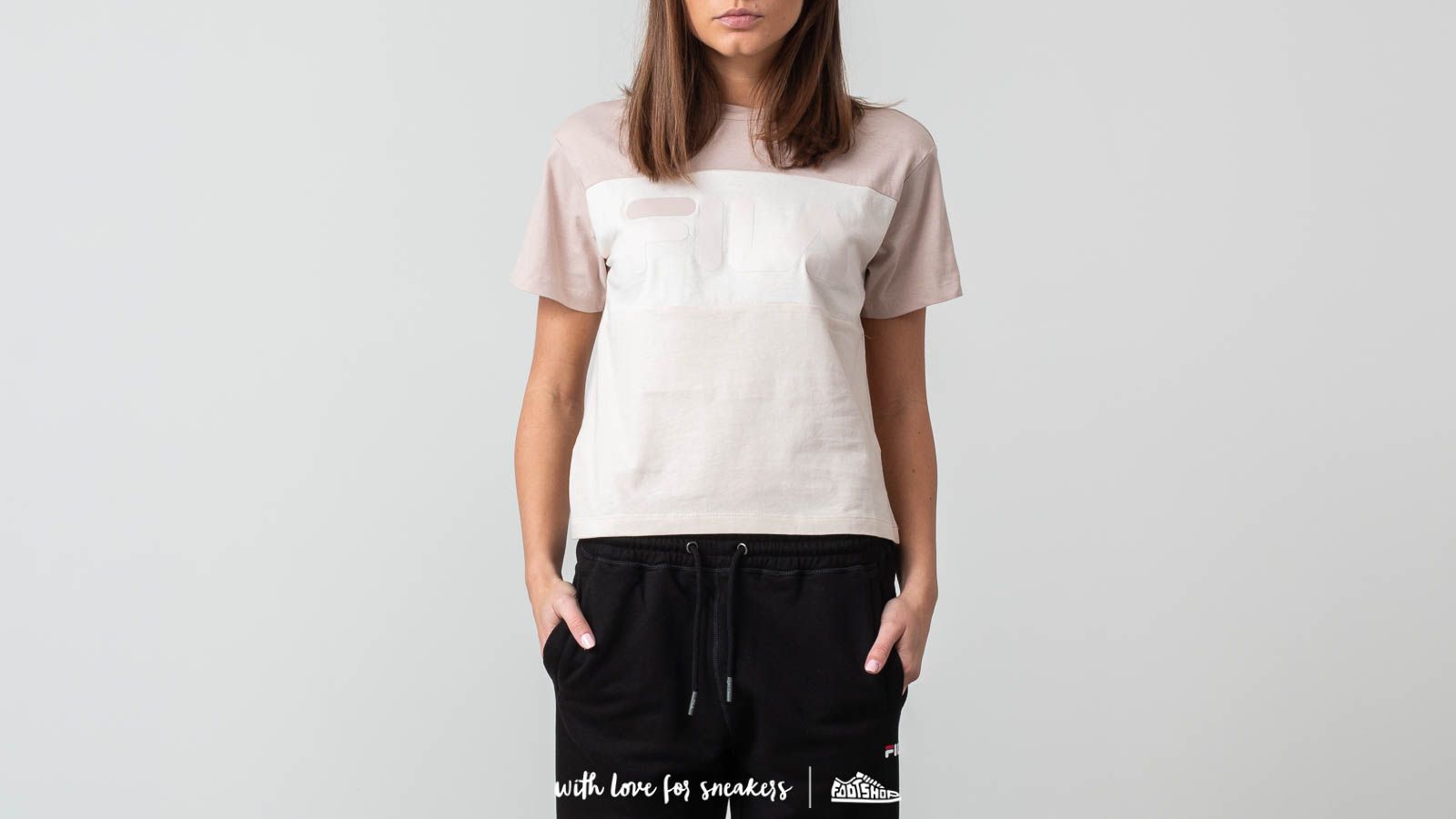 T-Shirts and shirts FILA Allison Tee Pink Tint/ Mushroom