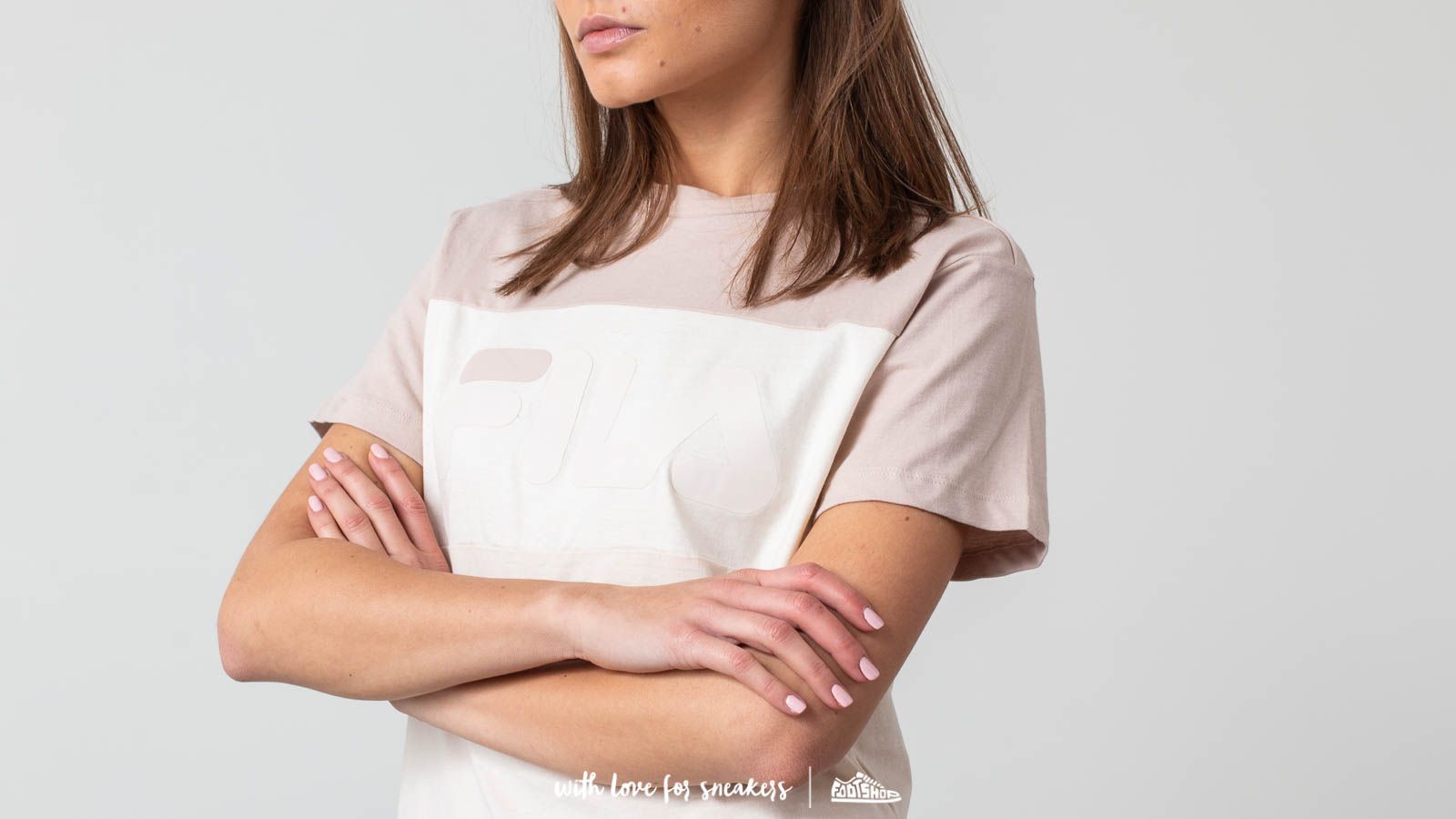 T-Shirts and shirts FILA Allison Tee Pink Tint/ Mushroom
