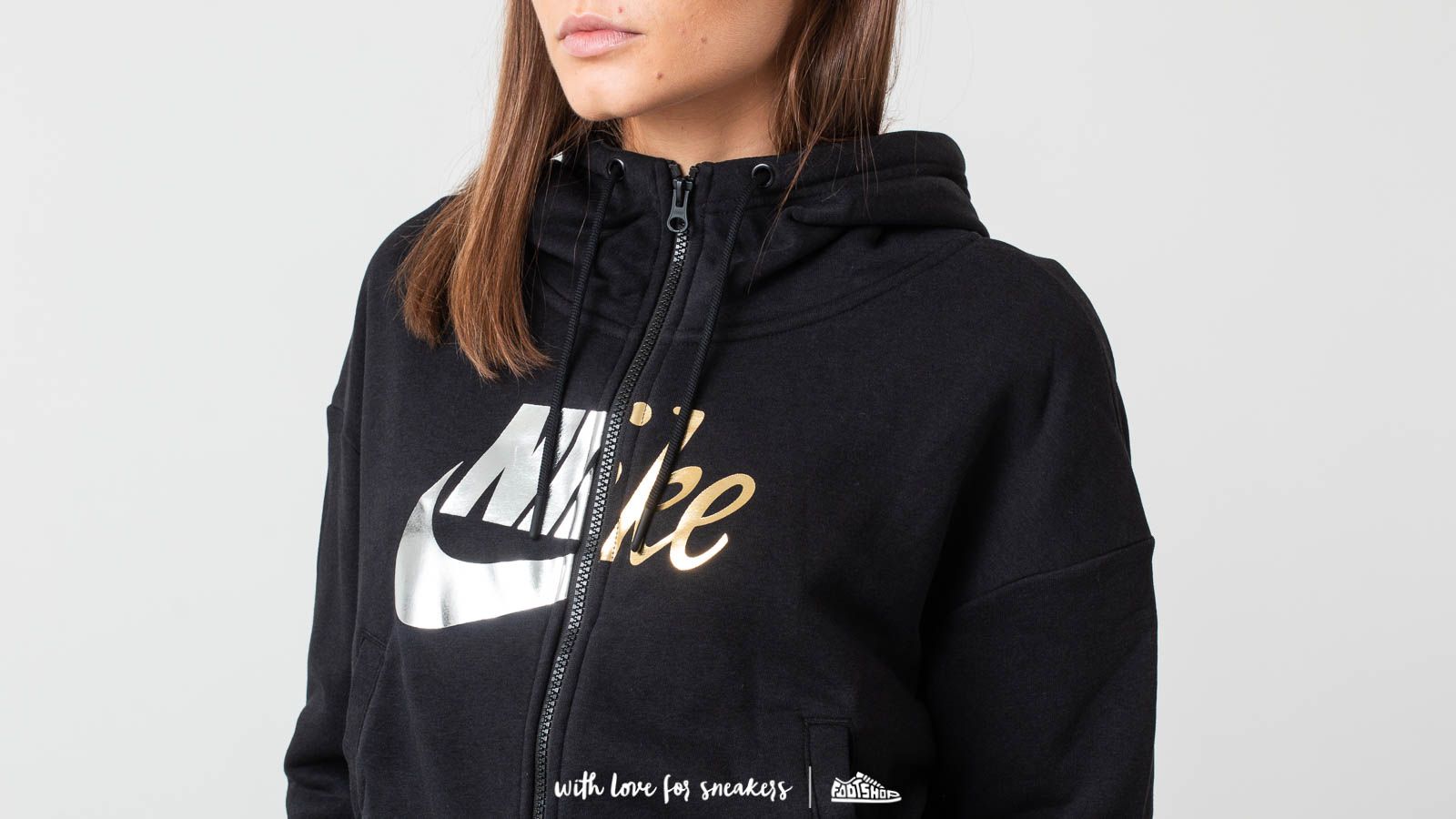 nike women's metallic rally hoodie