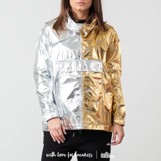 Jackets Nike Sportswear Metallic Jacker Silver Gold Footshop