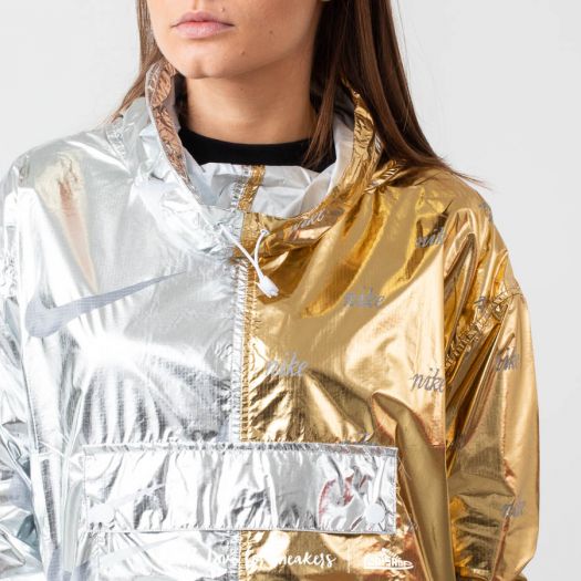 Gold and silver nike jacket store