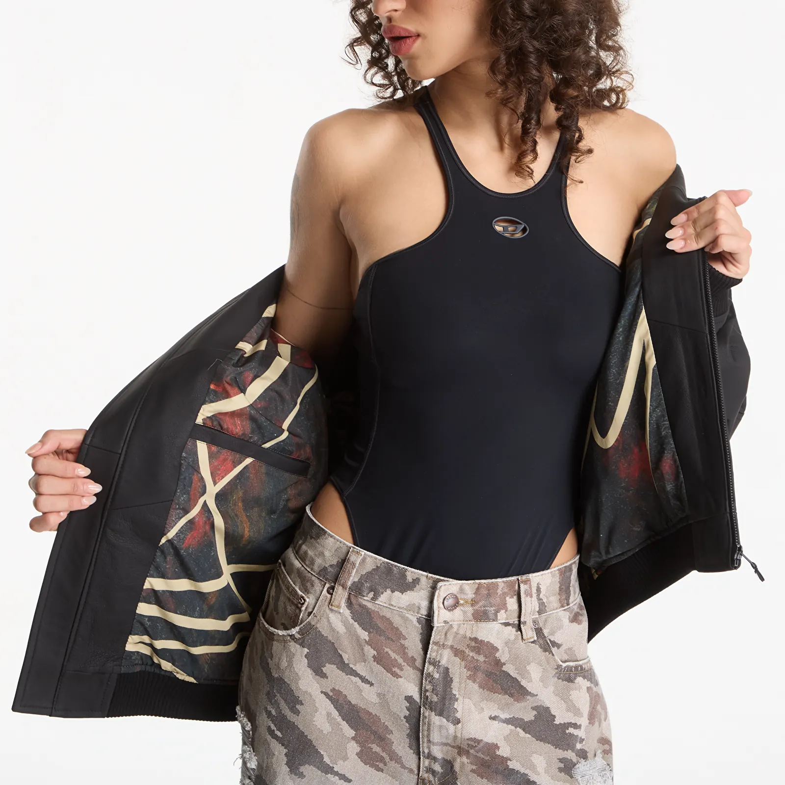 Takit Footshop x Oktagon Leather Jacket Black