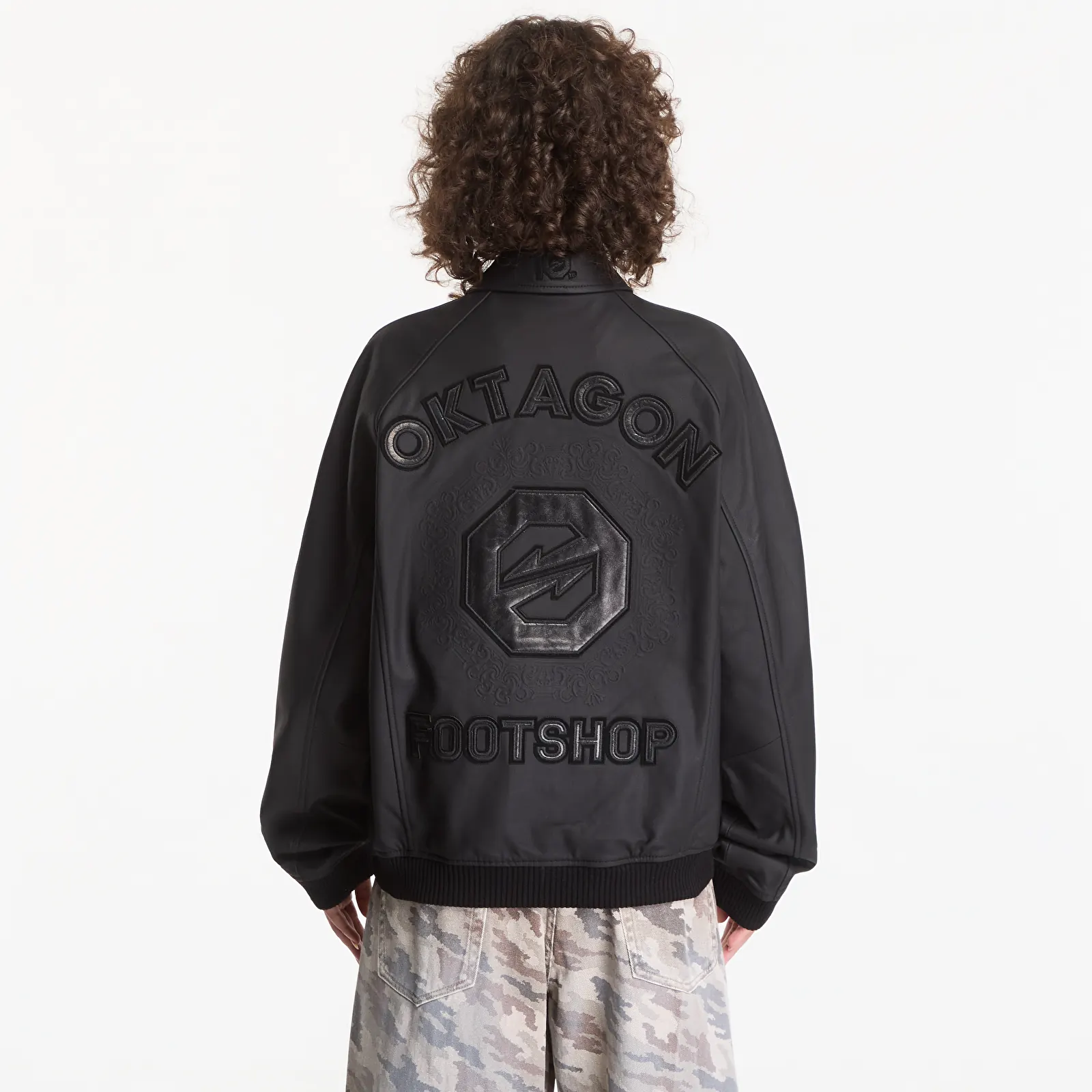 Takit Footshop x Oktagon Leather Jacket Black