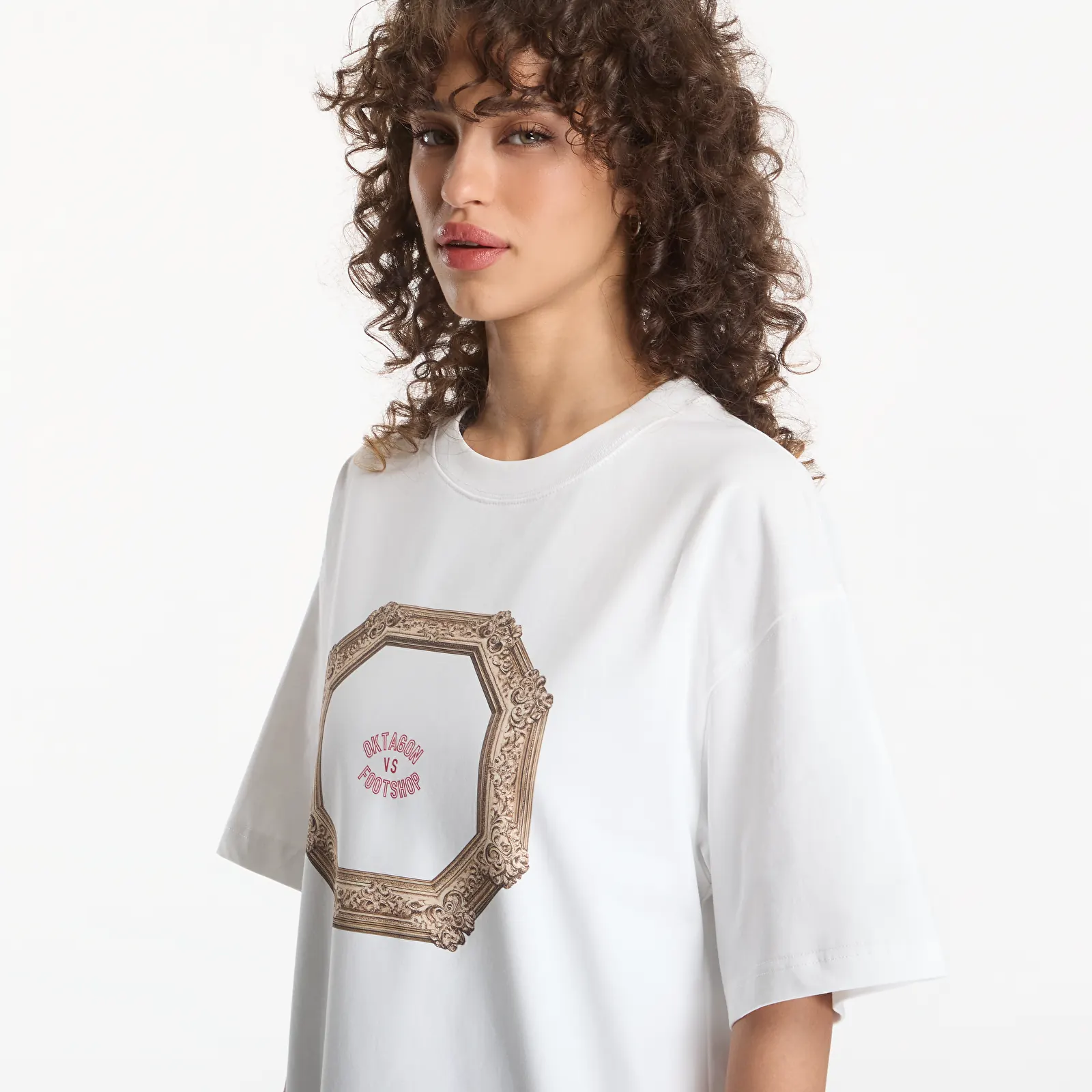 T-Shirts Footshop x Oktagon T-Shirt Frame White