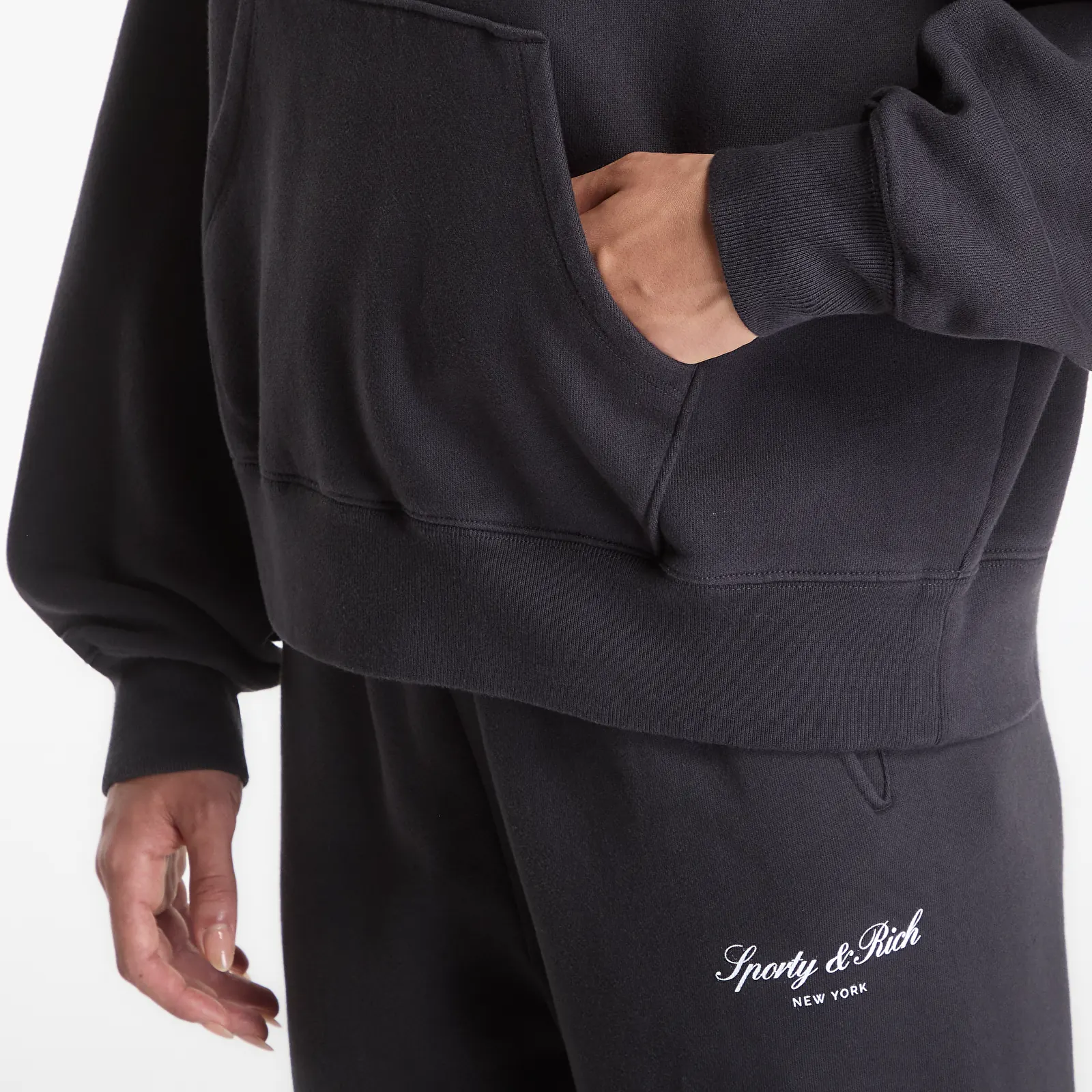 Hoodies and sweatshirts  Sporty & Rich Signature NY Hoodie UNISEX Faded Black