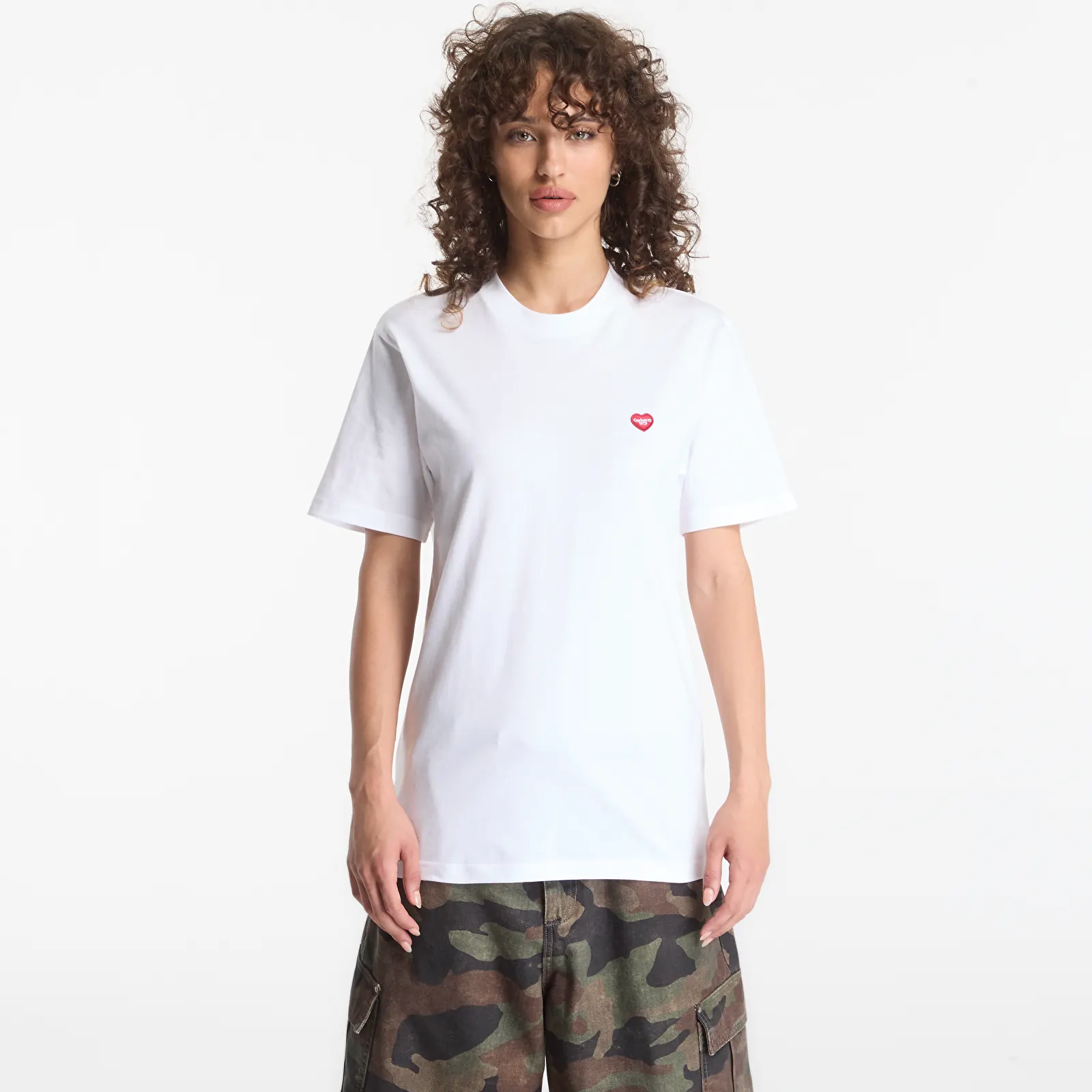 Men's T-shirts Carhartt WIP S/S Small Heart T-Shirt UNISEX White/ Red