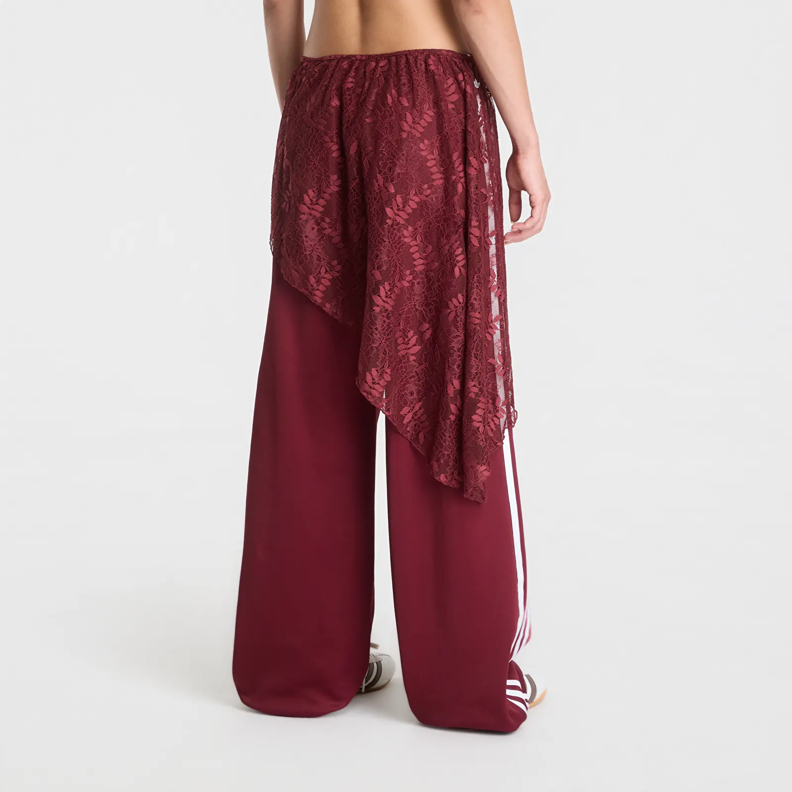 Treninguri adidas 2In1 Firebird Loose Track Pants With Lace Skirt Shadow Red
