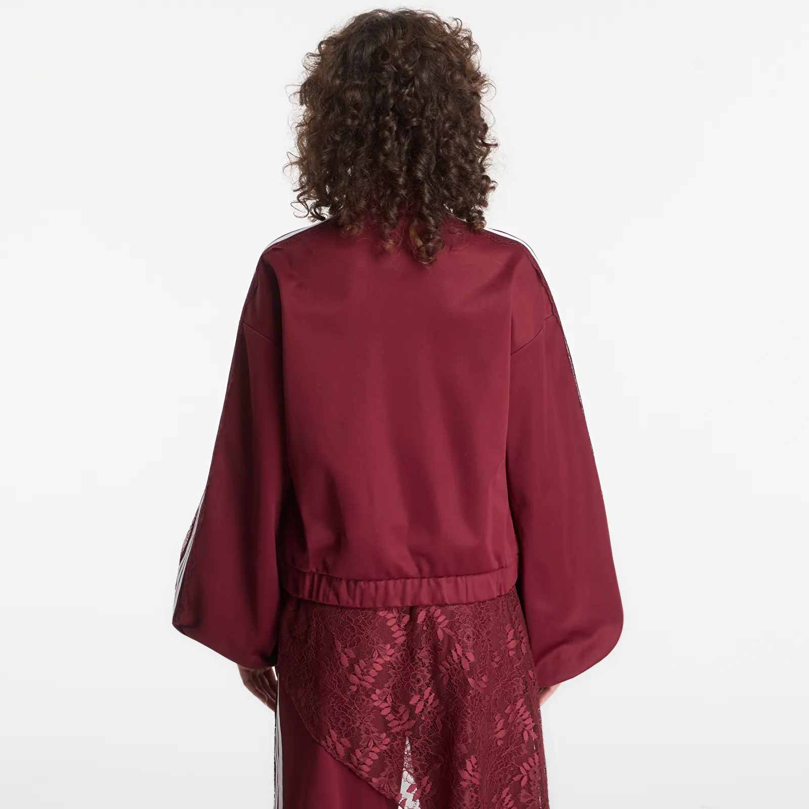 Geci adidas Lace Oversized Archive Track Top Shadow Red