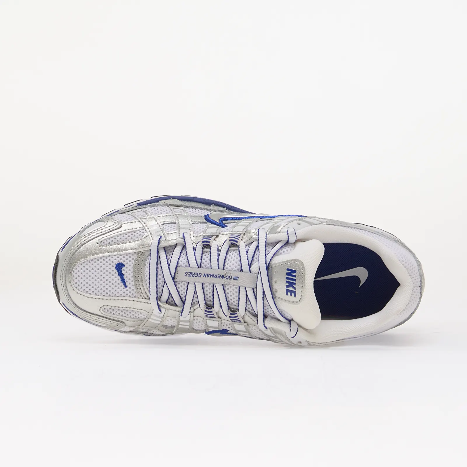 Női cipők Nike P-6000 White/ Metallic Silver-Old Royal-Black