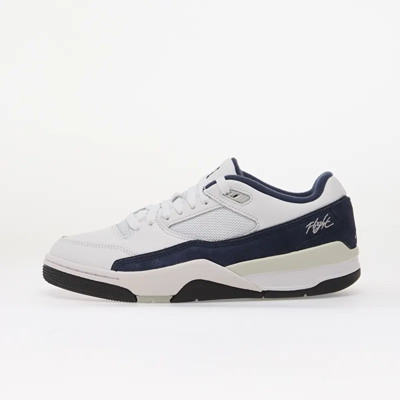 Jordan Flight Court White/ College Navy-Lt Smoke Grey