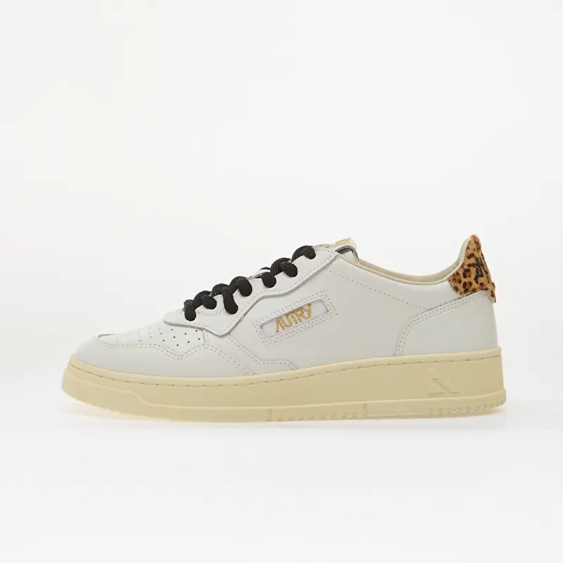Autry Medalist Low Woman White/ Leopard