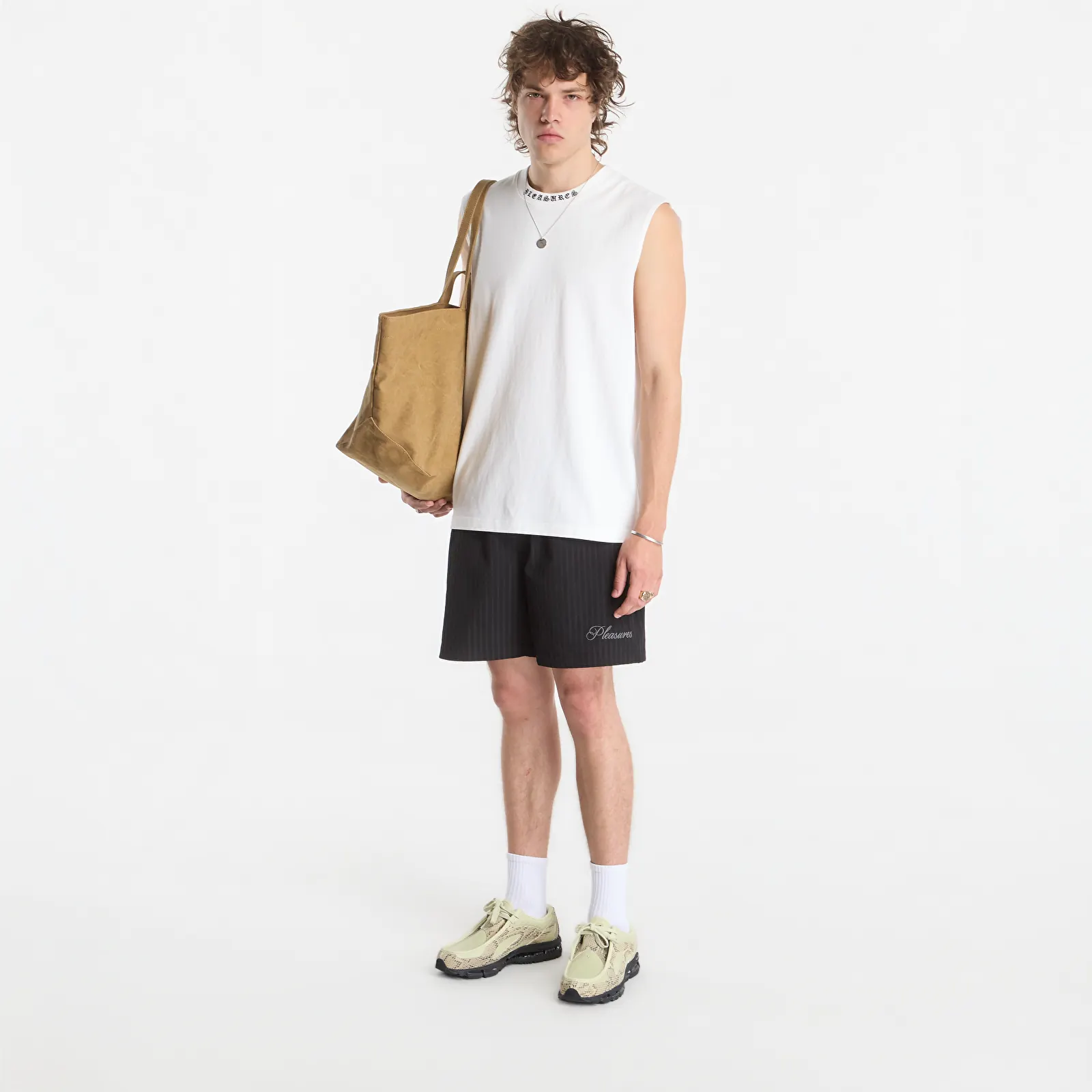 Majice T-shirt PLEASURES Sorrow Sleeveless Shirt White