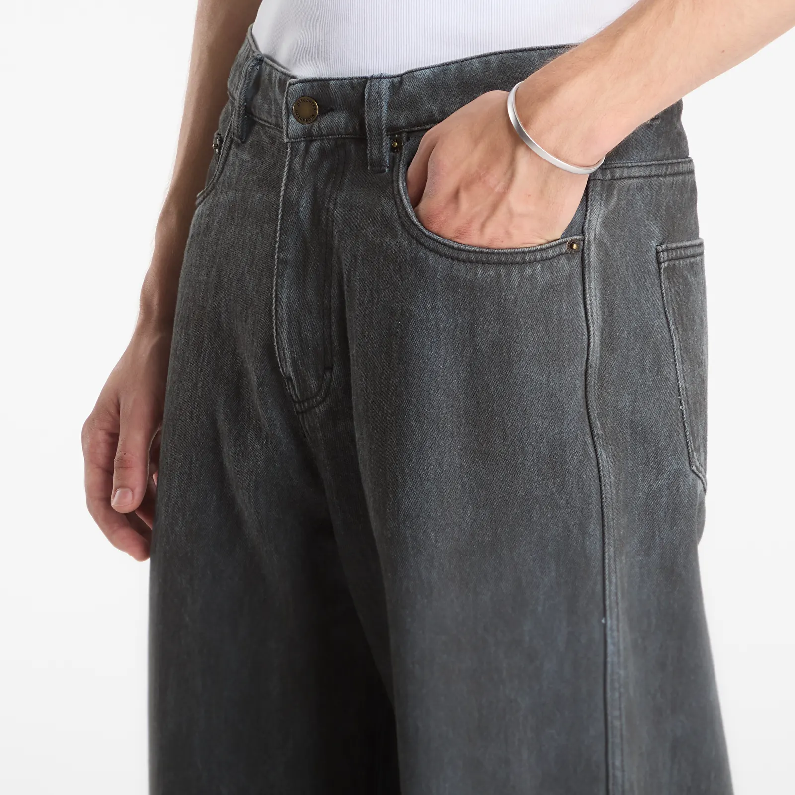 Jeans PLEASURES Spray Formula Baggy Jeans Black
