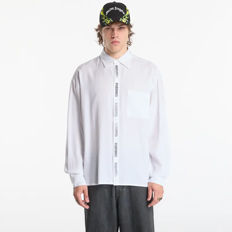 PLEASURES Impact Button Up White