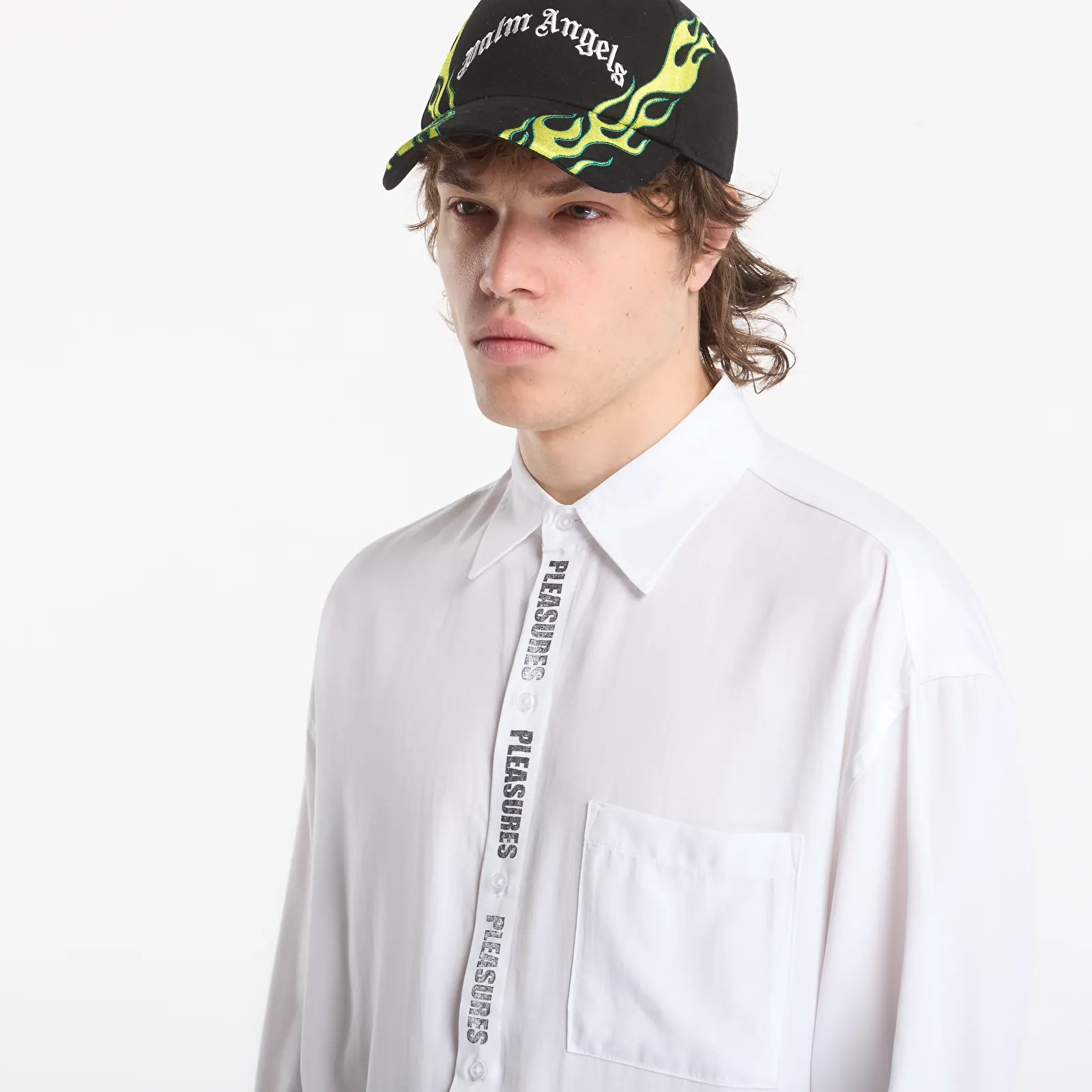 Hemden PLEASURES Impact Button Up White