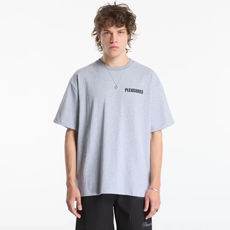 PLEASURES Impact Heavyweight Shirt Grey Melange