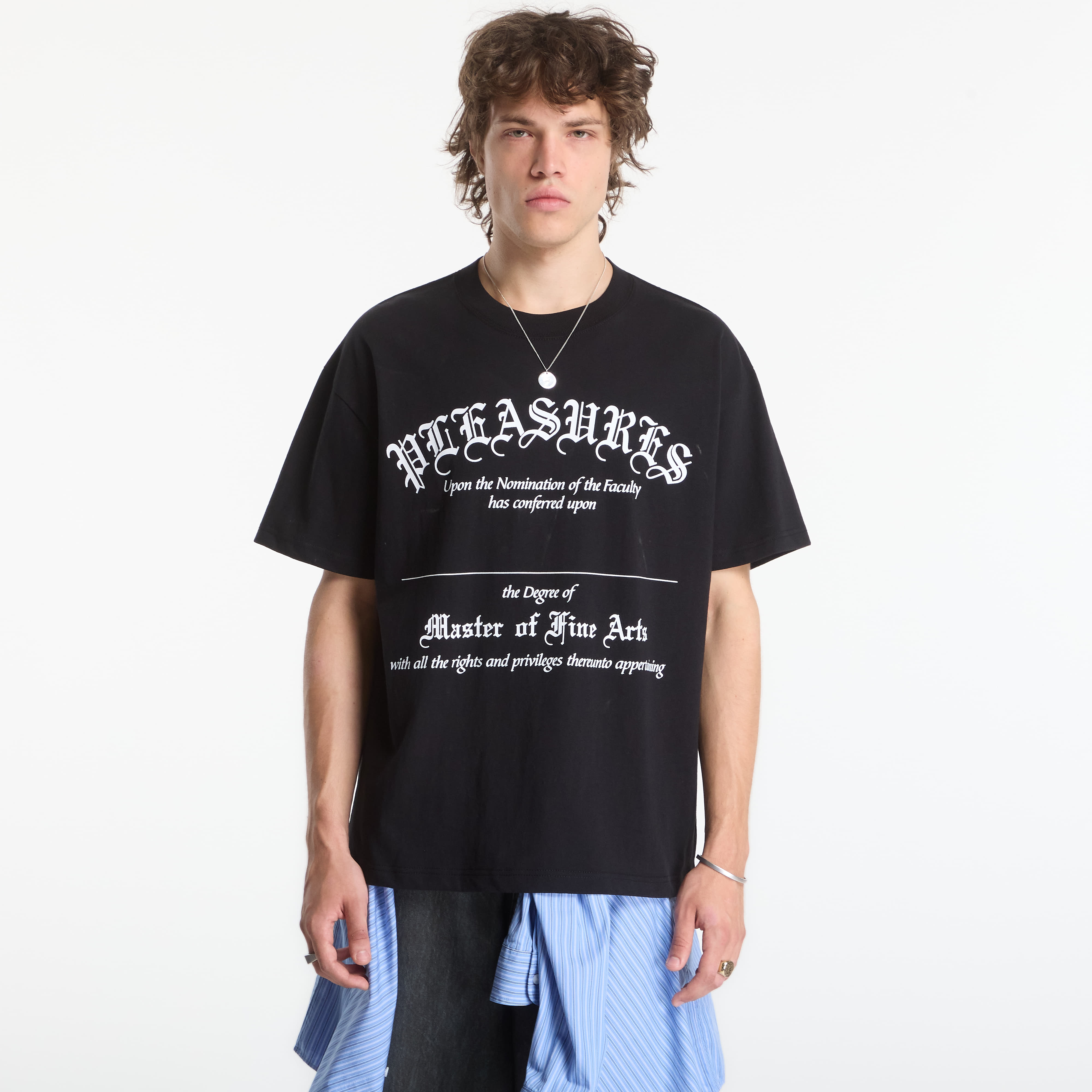 Тениска PLEASURES Degree T-Shirt Black L