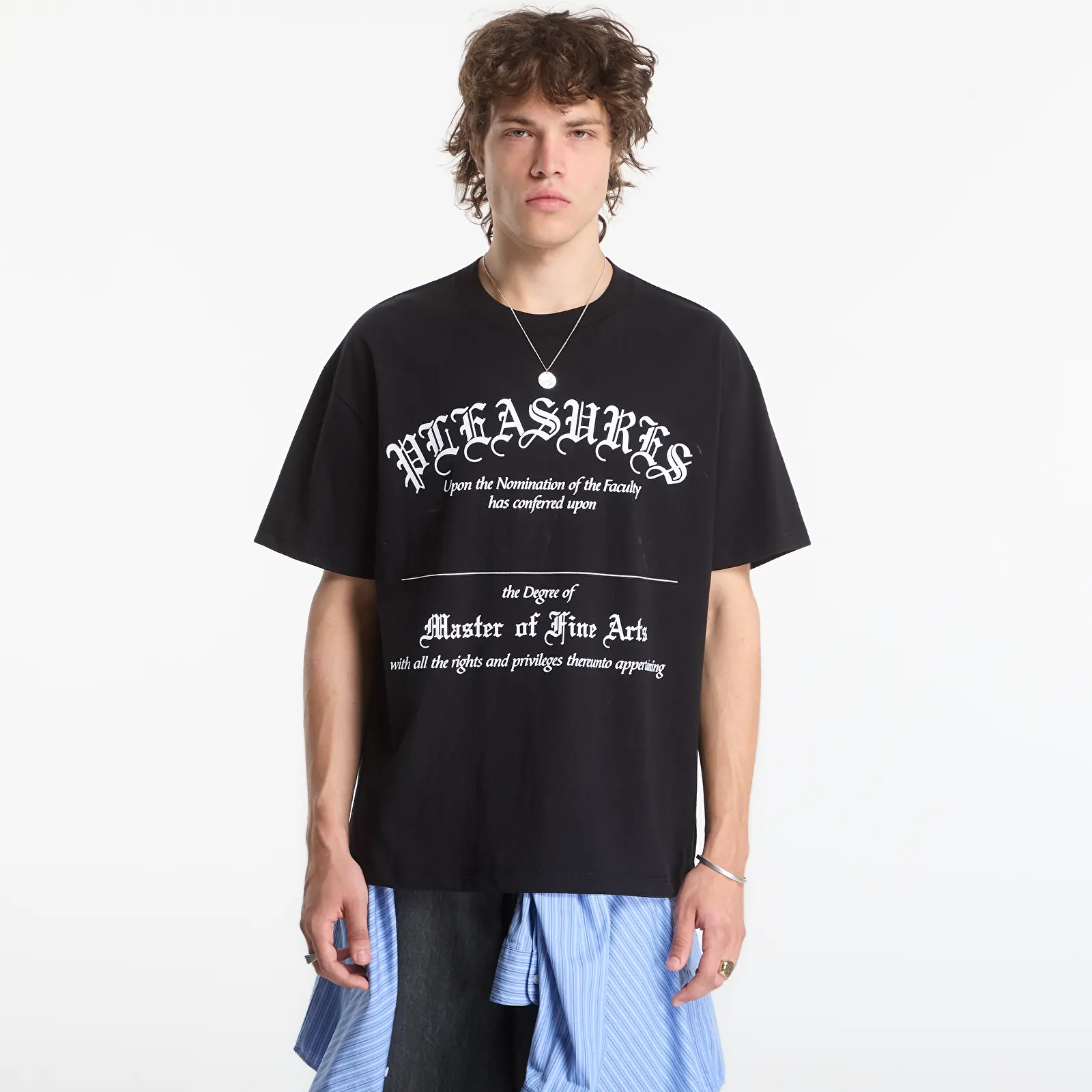 T-shirts  PLEASURES Degree T-Shirt Black