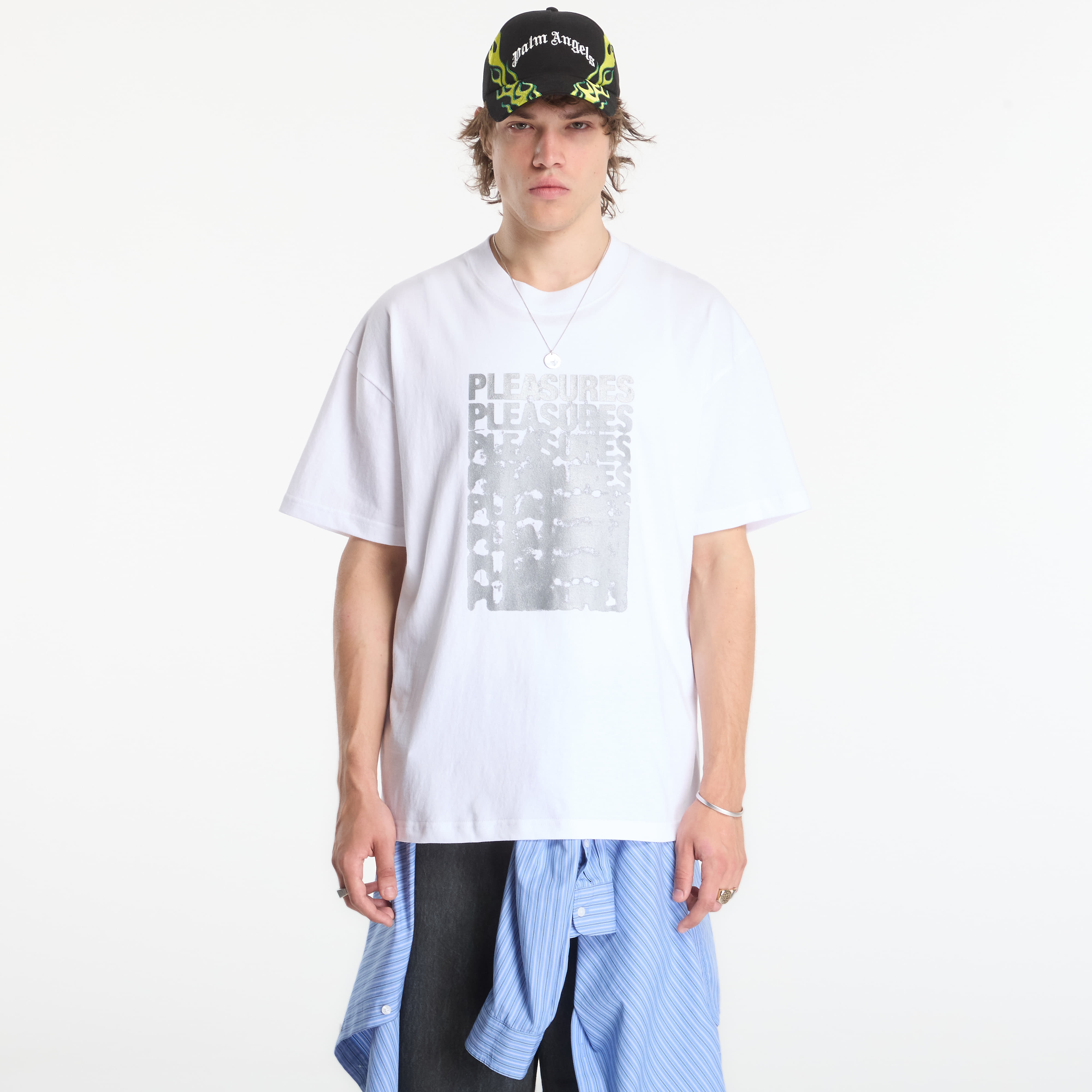 Тениска PLEASURES Immolate T-Shirt White XXL