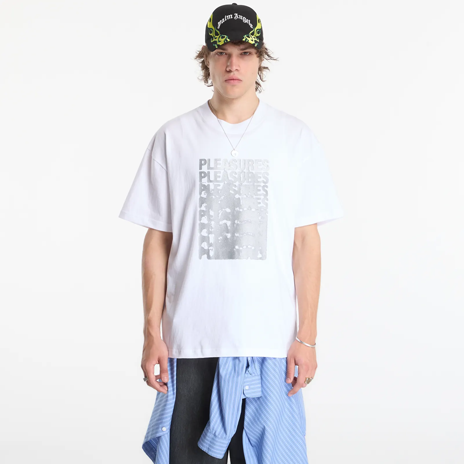 Tricouri  PLEASURES Immolate T-Shirt White