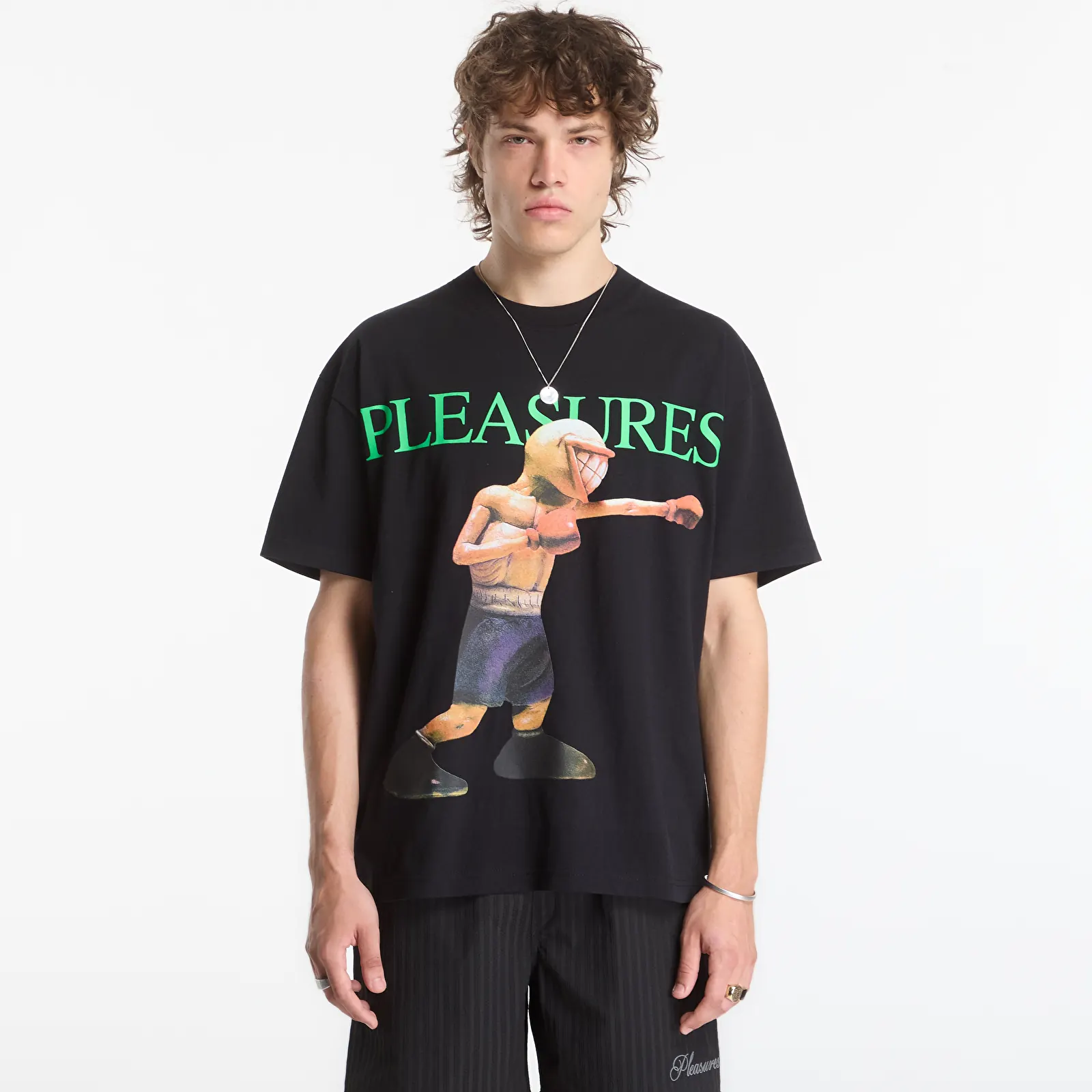 Koszulki PLEASURES Animals T-Shirt Black