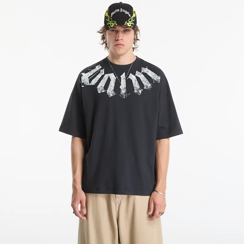 Palm Angels Big Neck Logo Loose Tee Black/ Off White