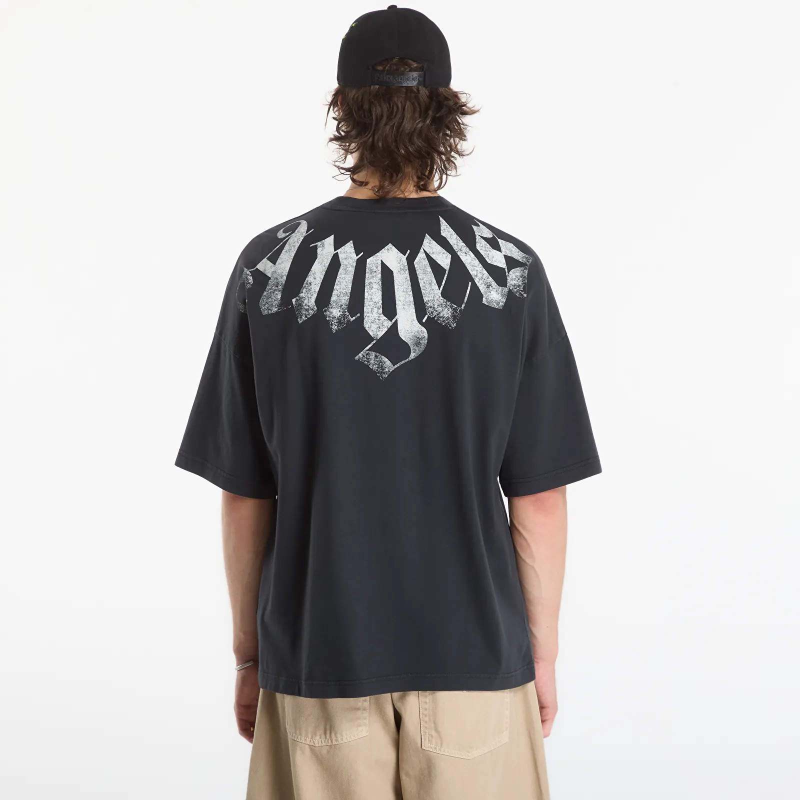 T-shirts  Palm Angels Big Neck Logo Loose Tee Black/ Off White