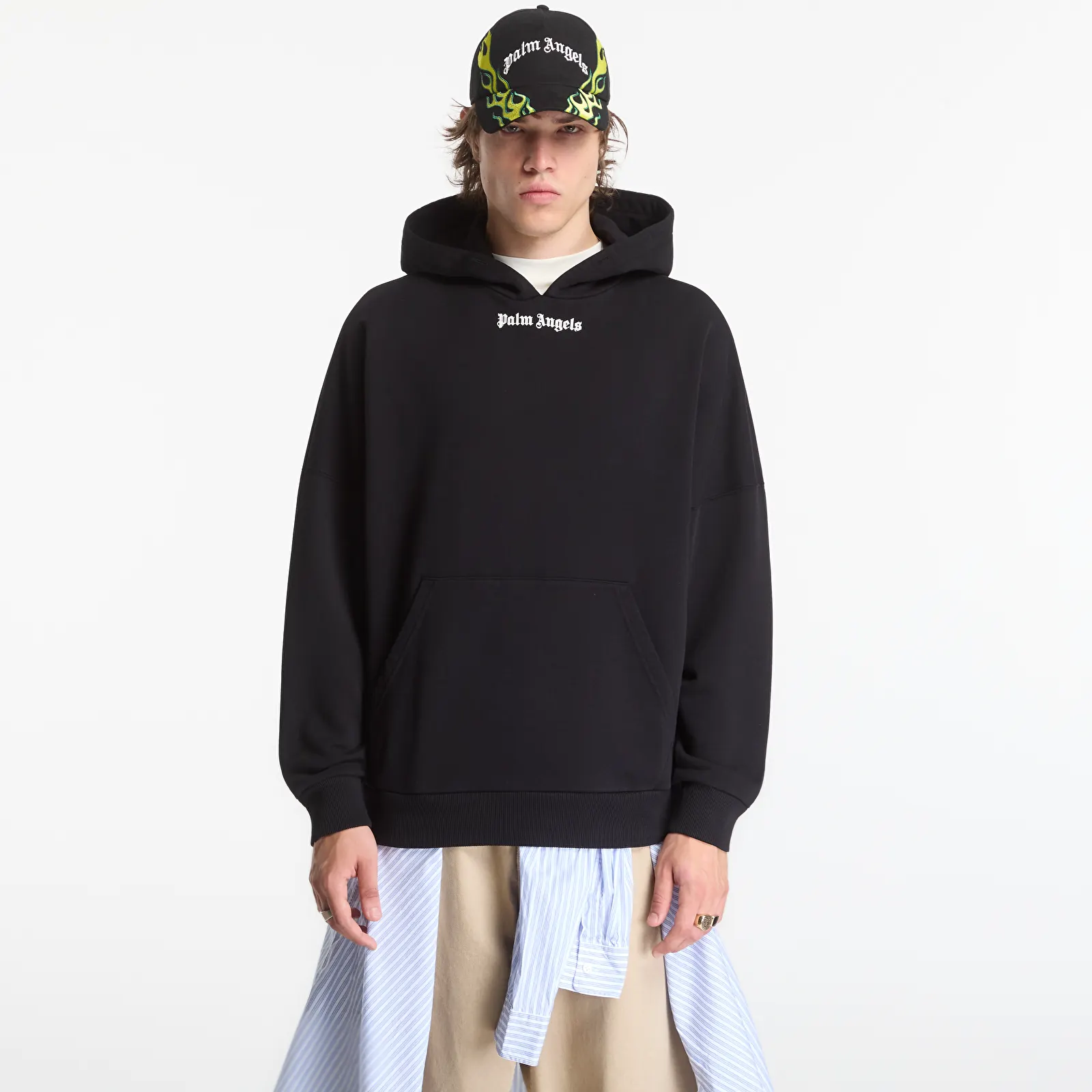 Hoodies en truien Palm Angels Classic Logo Over Hoodie Black/ Off White