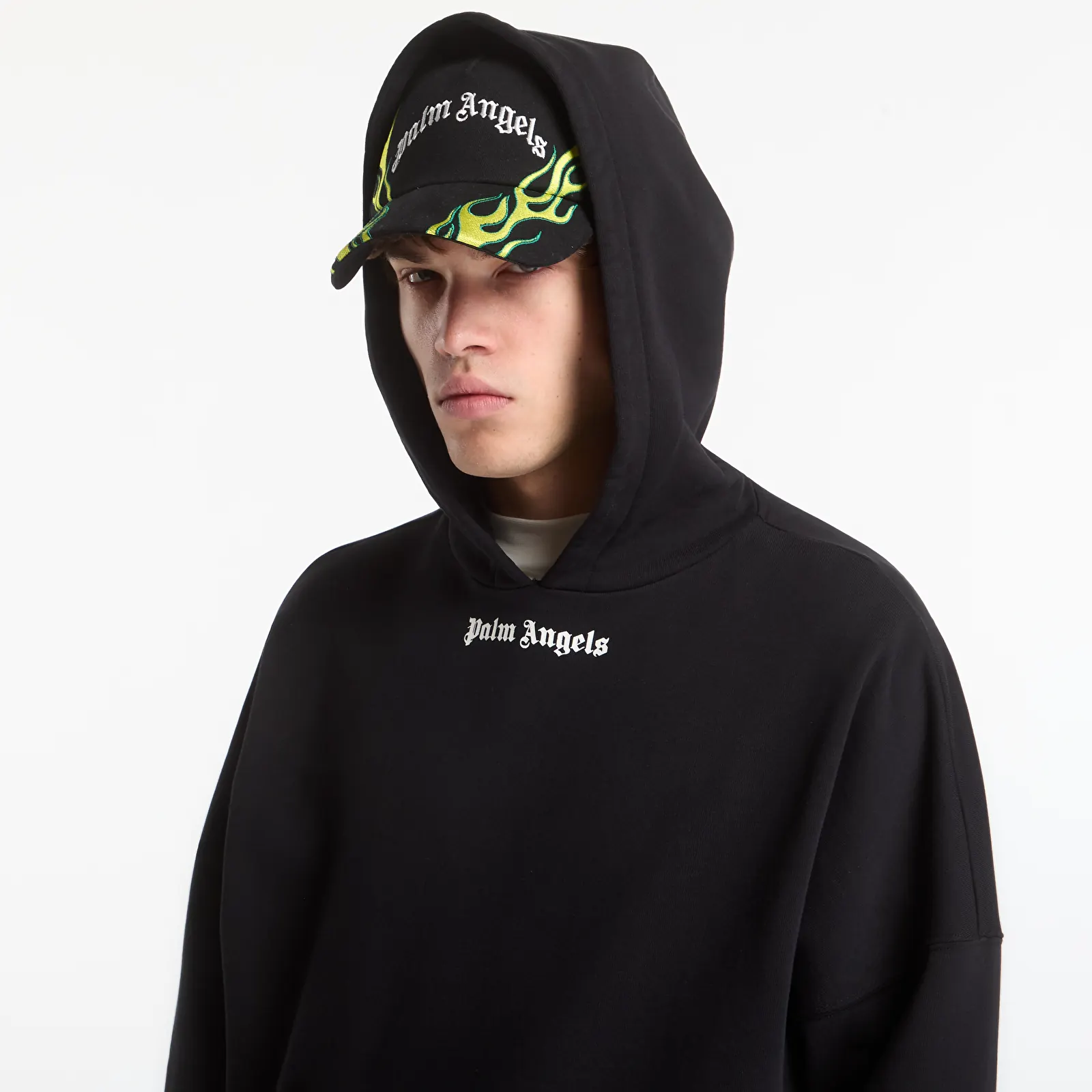 Hoodies en truien Palm Angels Classic Logo Over Hoodie Black/ Off White