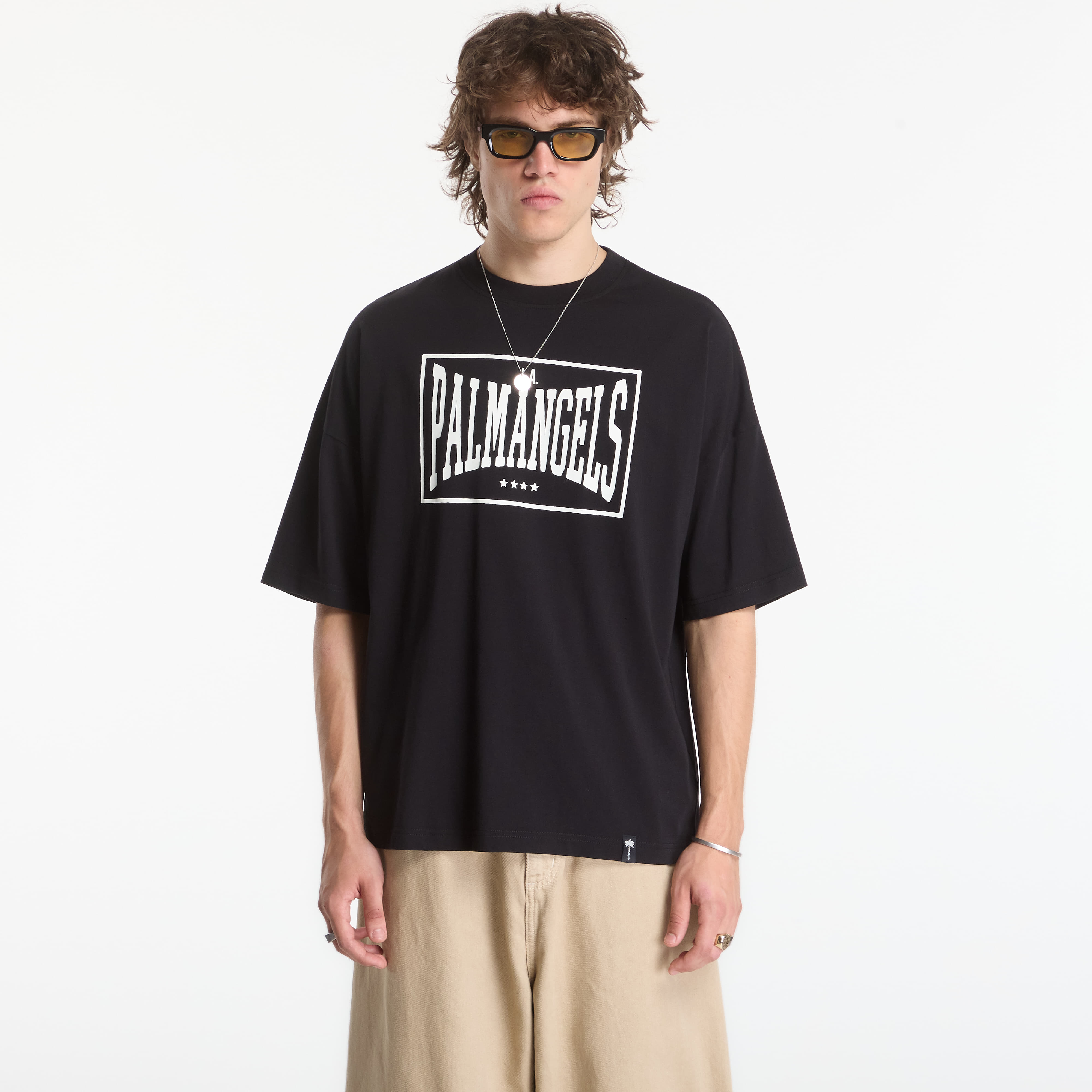 Тениска Palm Angels Vintage Box Logo Loose Tee Black/ Off White M