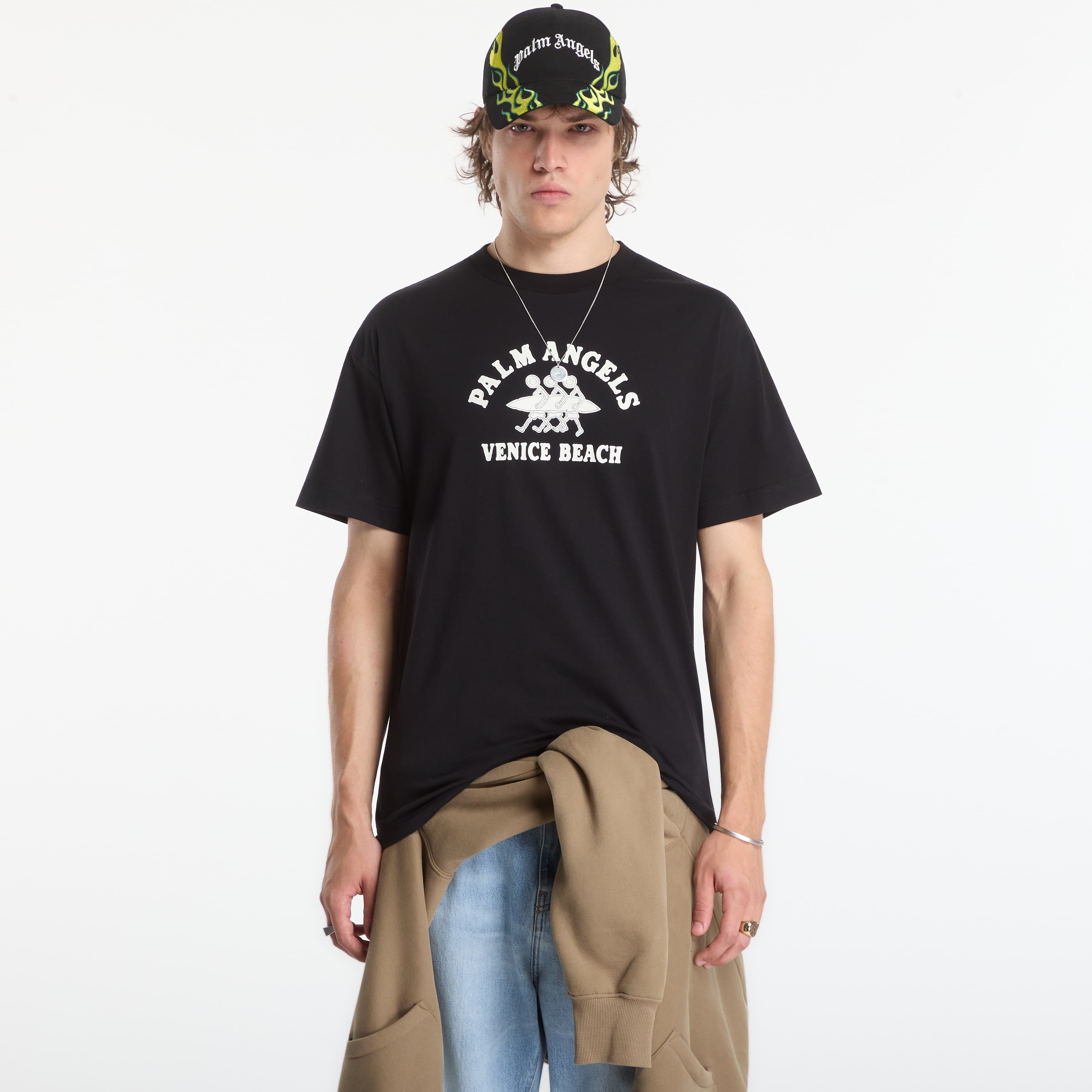 Тениска Palm Angels Surf Men Regular Tee Black/ Off White L