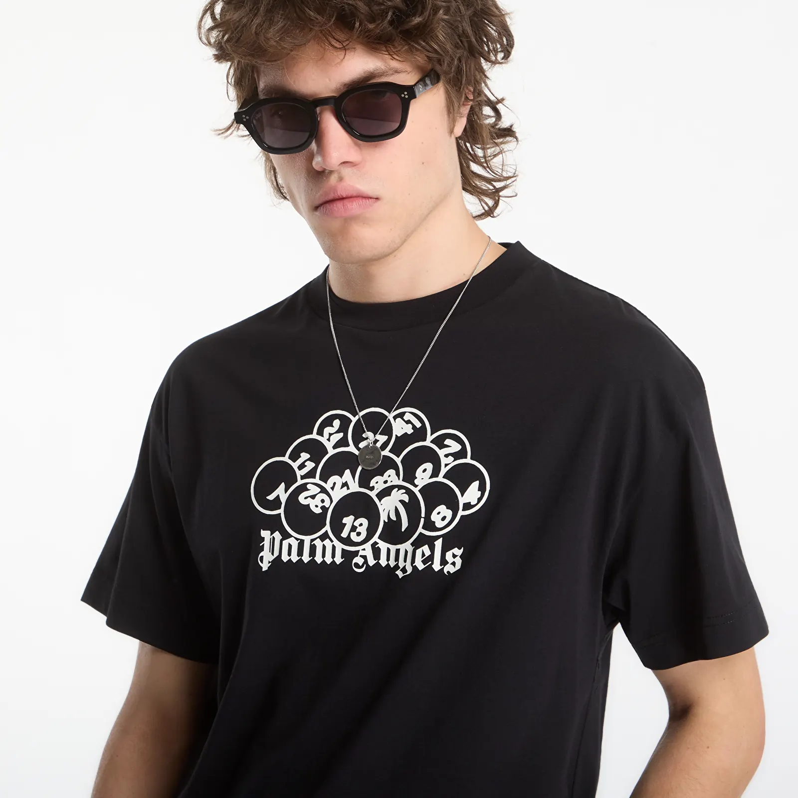 T-shirts Palm Angels Pa Pool Regular Tee Black/ Off White