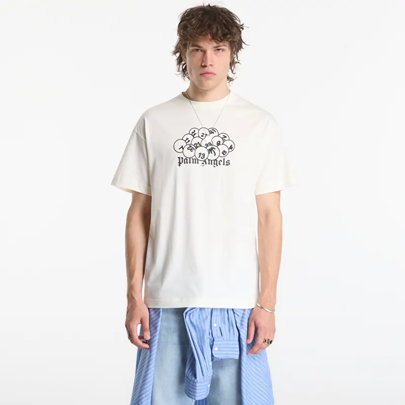 Palm Angels Pa Pool Regular Tee Off White/ Black