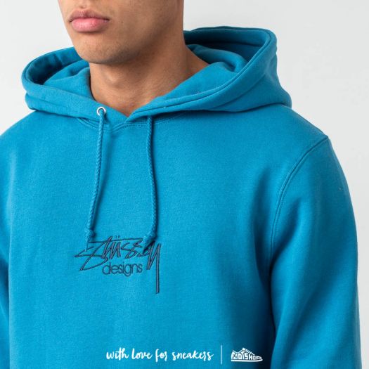 Stussy design applique hoodie outlet