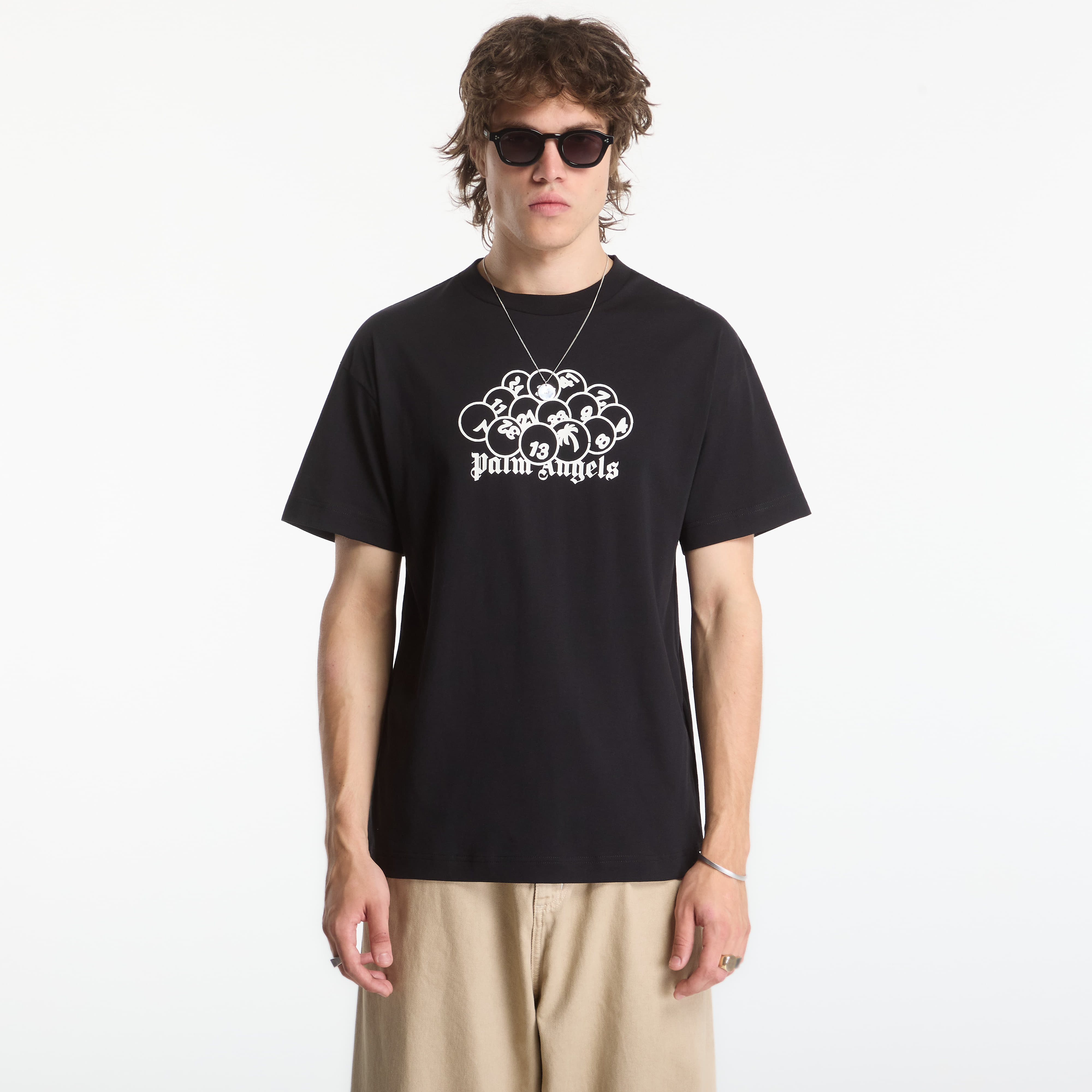 Тениска Palm Angels Pa Pool Regular Tee Black/ Off White L
