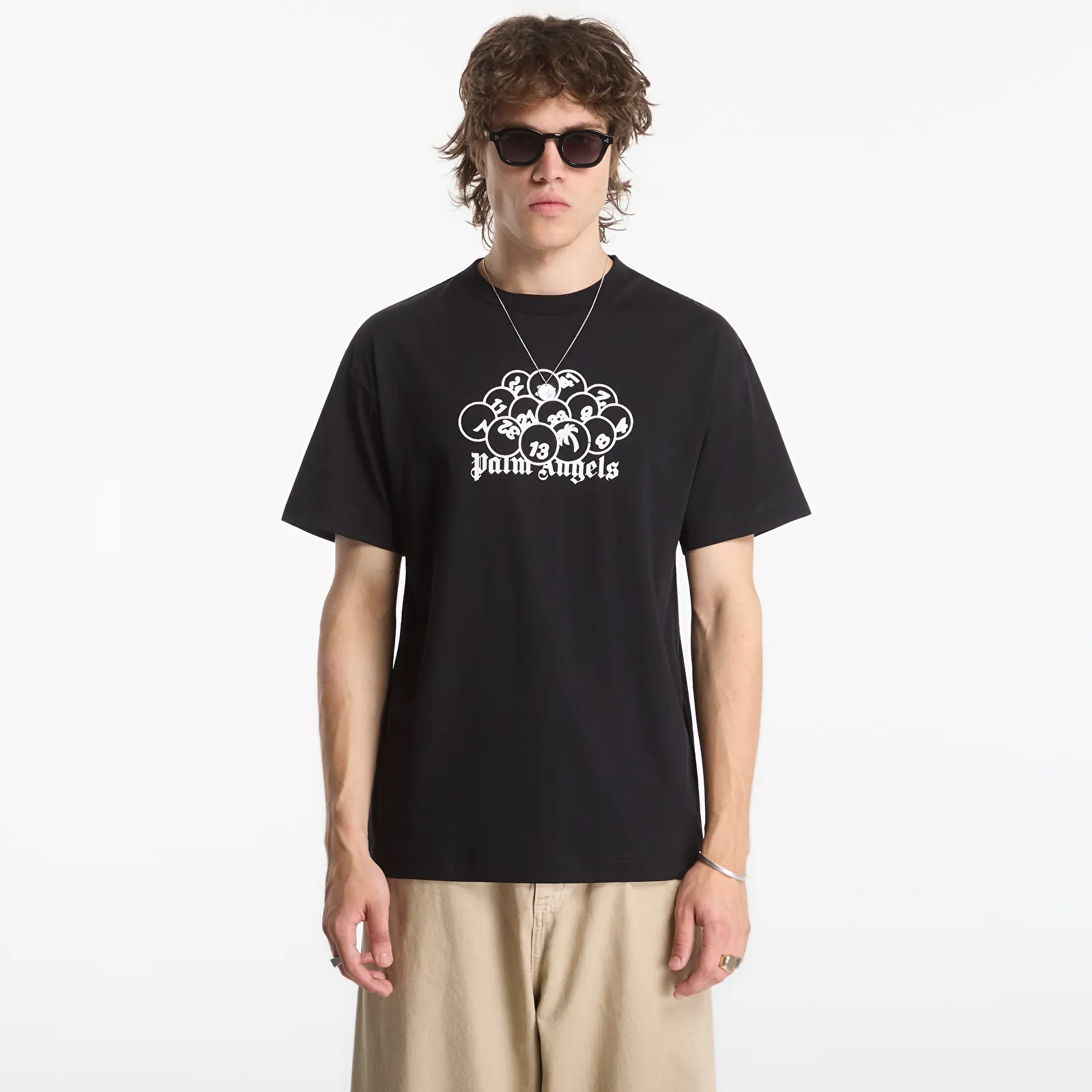 T-shirts Palm Angels Pa Pool Regular Tee Black/ Off White