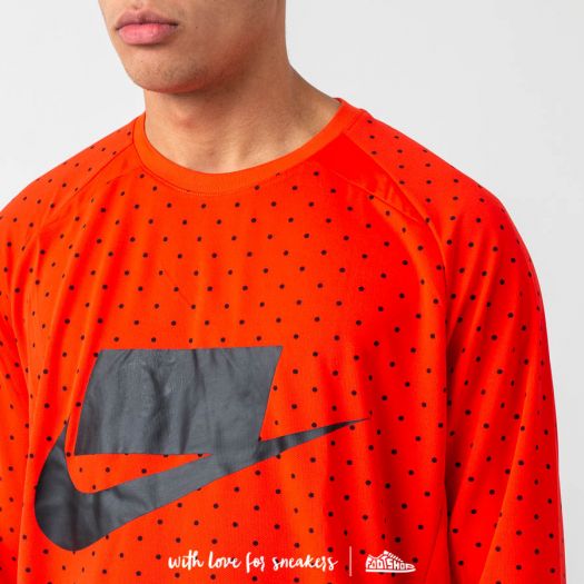T Shirts and shirts Nike Sportswear Top Knit Longsleeve Habanero Red Habanero Red Black Footshop