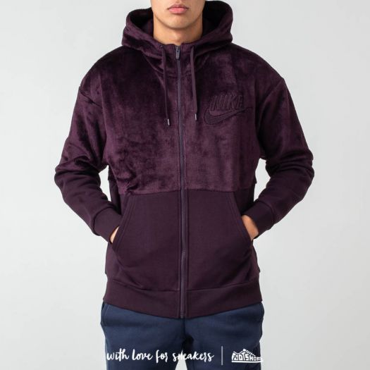 burgundy nike zip hoodie